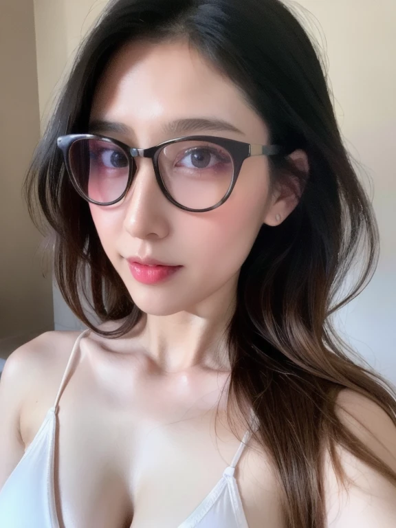(realistic、masterpiece、Best Quality、8K、highres、high resolution:1.3)、1 girl、Big breasts、white bikini、looking at viewers、super fine face and eyes、long hair、 upper body、