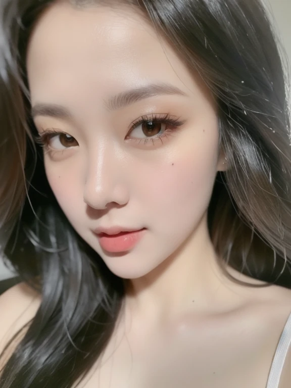 (realistic、masterpiece、Best Quality、8K、highres、high resolution:1.3)、1 girl、Big breasts、white bikini、looking at viewers、super fine face and eyes、long hair、 upper body、