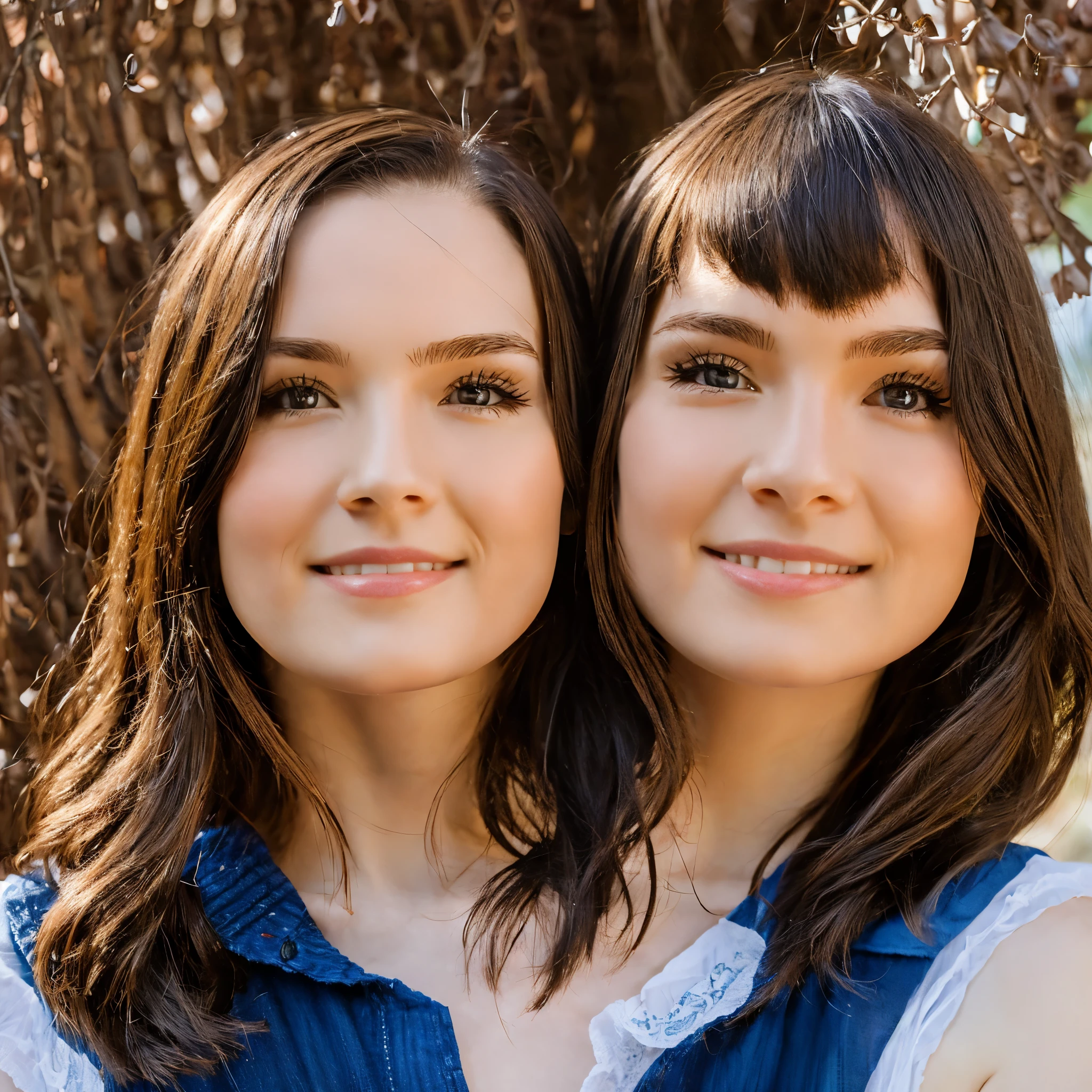 2heads, two headed girl, age 25, pretty, brunette, pale skin,