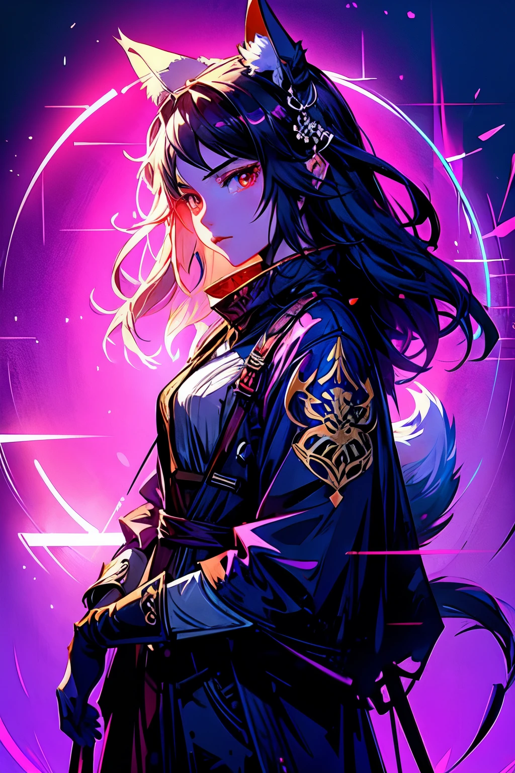 anime girl with a wolf headdress and a fox's head, alphonse mucha and rossdraws, :: rossdraws, digital anime illustration, detailed digital anime art, stunning art style, fantasy art style, alice x. zhang, anime fantasy illustration, artgerm and rossdraws, rossdraws sakimimichan, rossdraws 1. 0, digital anime art