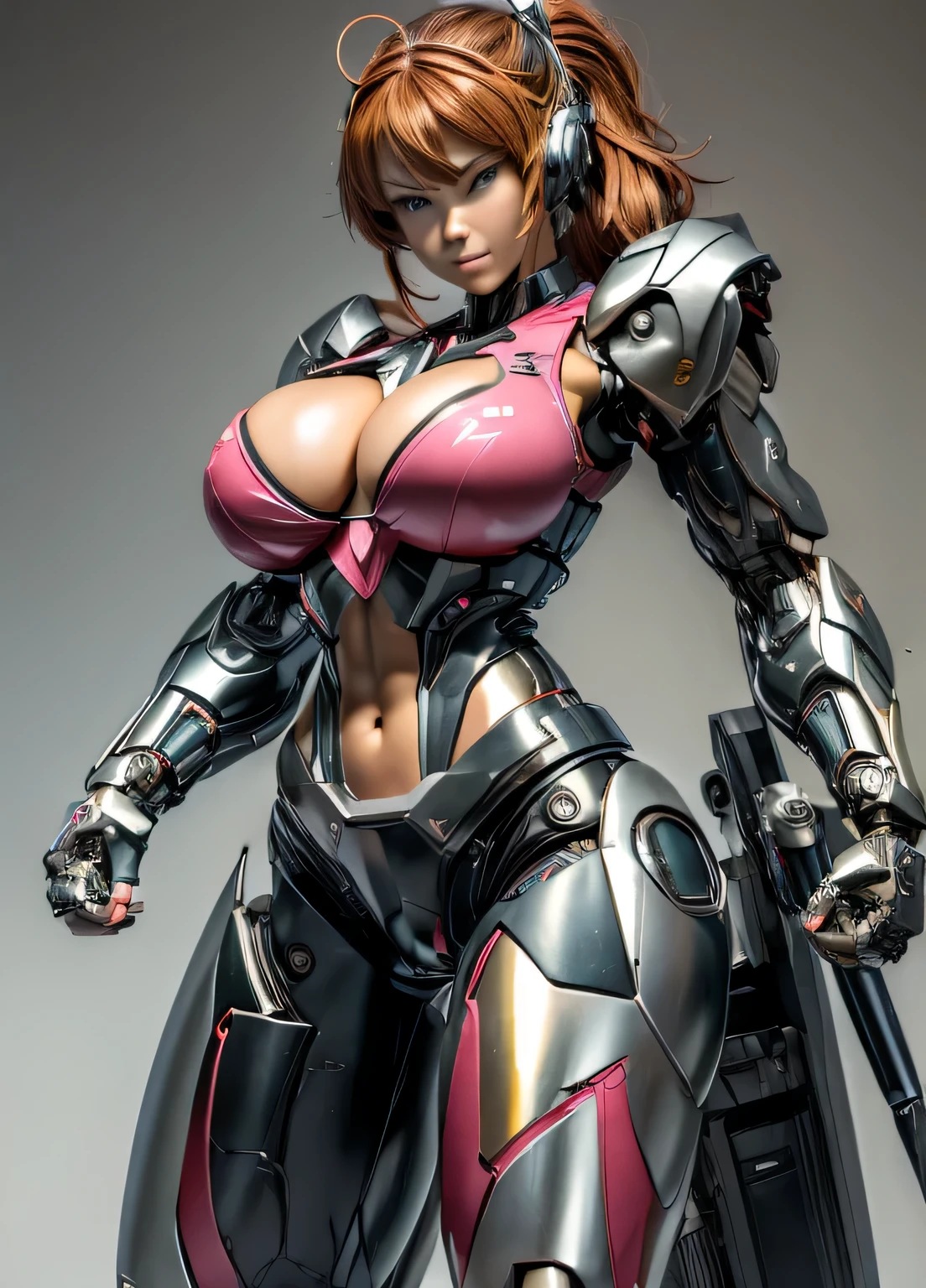 female robocop solo、rough skin, Super detailed, advanced details, high quality, 最high quality, High resolution, 1080P, hard disk, beautiful,(cyborg),(Missiles from the chest),(machine gun from both hands),beautifulcyborgの女性,メカcyborg少女,battle mode,Mecha body girl,彼女は武器を持ったバトルcyborgメカを身に着けています,full body armored、chest armor、full body shot、luscious lips, (smoky eye makeup:0.85), (big and full breasts:1.5)、,serious expression