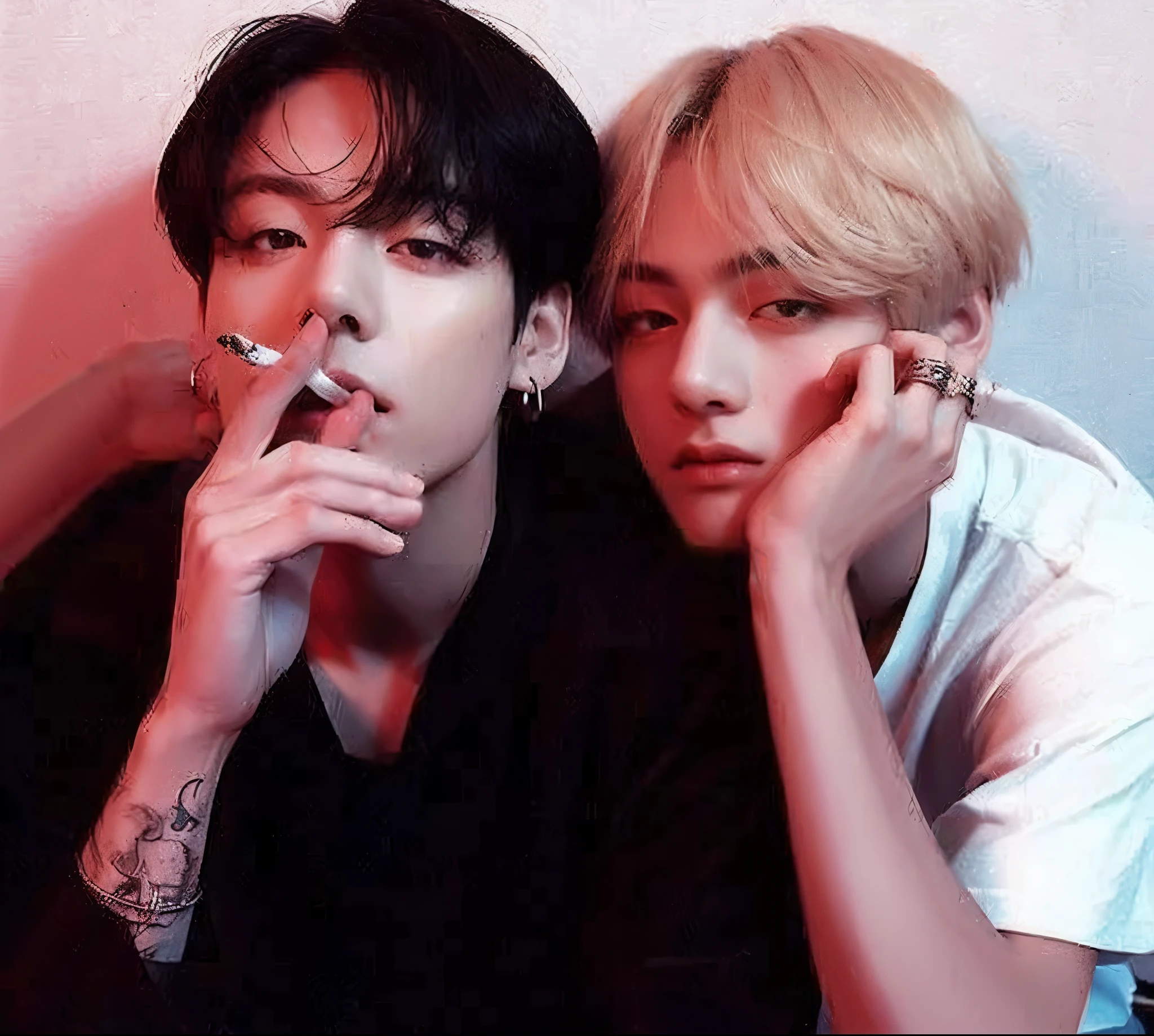 j hope and agust d from bts kissing