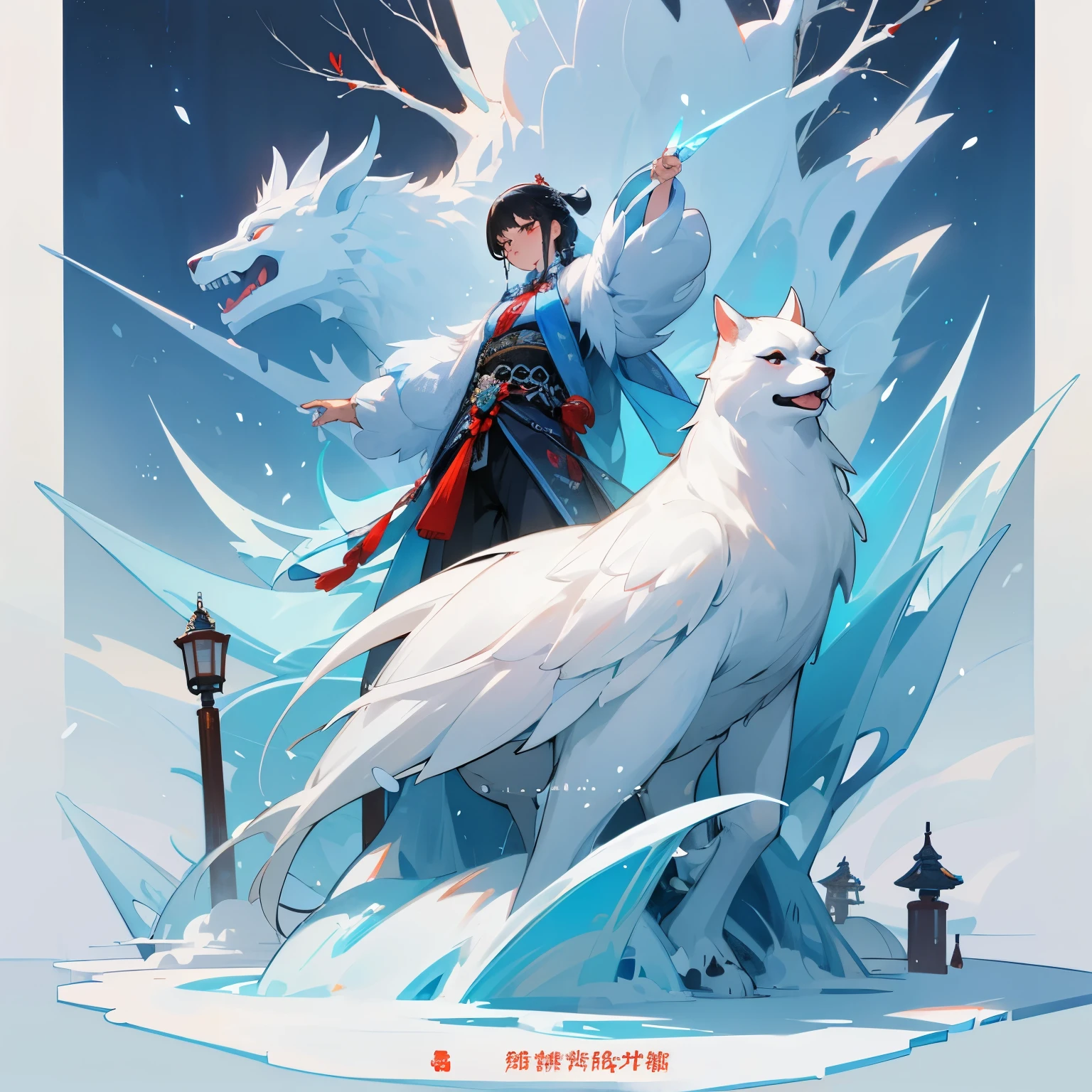 Modelo de escultura de gelo, Heilongjiang, Chinese dream theme - ice and snow love, with the cultural characteristics of the new era, mostrando o estilo de desenvolvimento de Heilongjiang na nova era, modelo animal, criatividade, beleza.