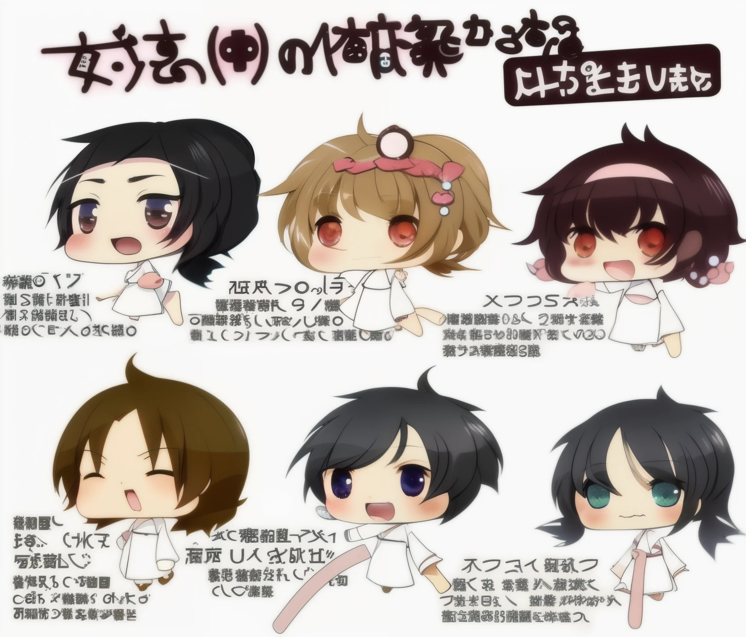 a close up of a cartoon character with different expressions, chibi anime, anime chibi, very anime style, in japanese anime style, cute anime style, in anime style, style of anime, japanese anime style, anime!!!!!!!!!!!!!!!, chibi style, anime style, anime-style, anime style only, in an anime style, ecchi anime style, yandere