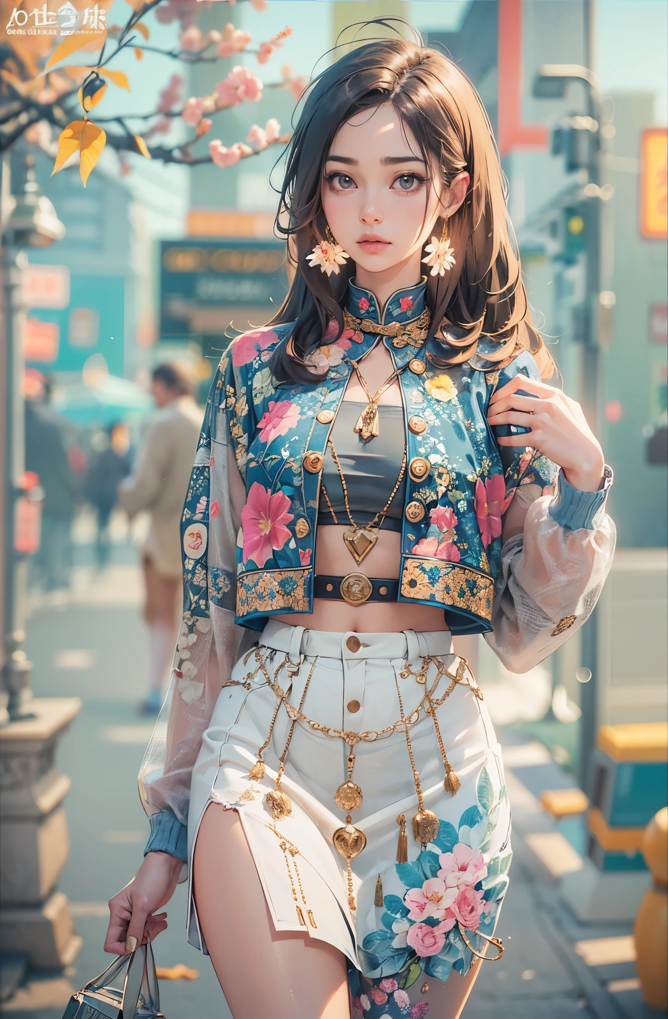  1girl, (3d sculpture，rendering by octane，volumettic light，Natural soft light，), (super delicate:1.2, lose focus:1.2, extremely colorful, Cinematic Lighting, Chiaroscuro,Ray Tracing), Masterpiece, super rich,super detailed,8k, 3ddianshang\(style\)