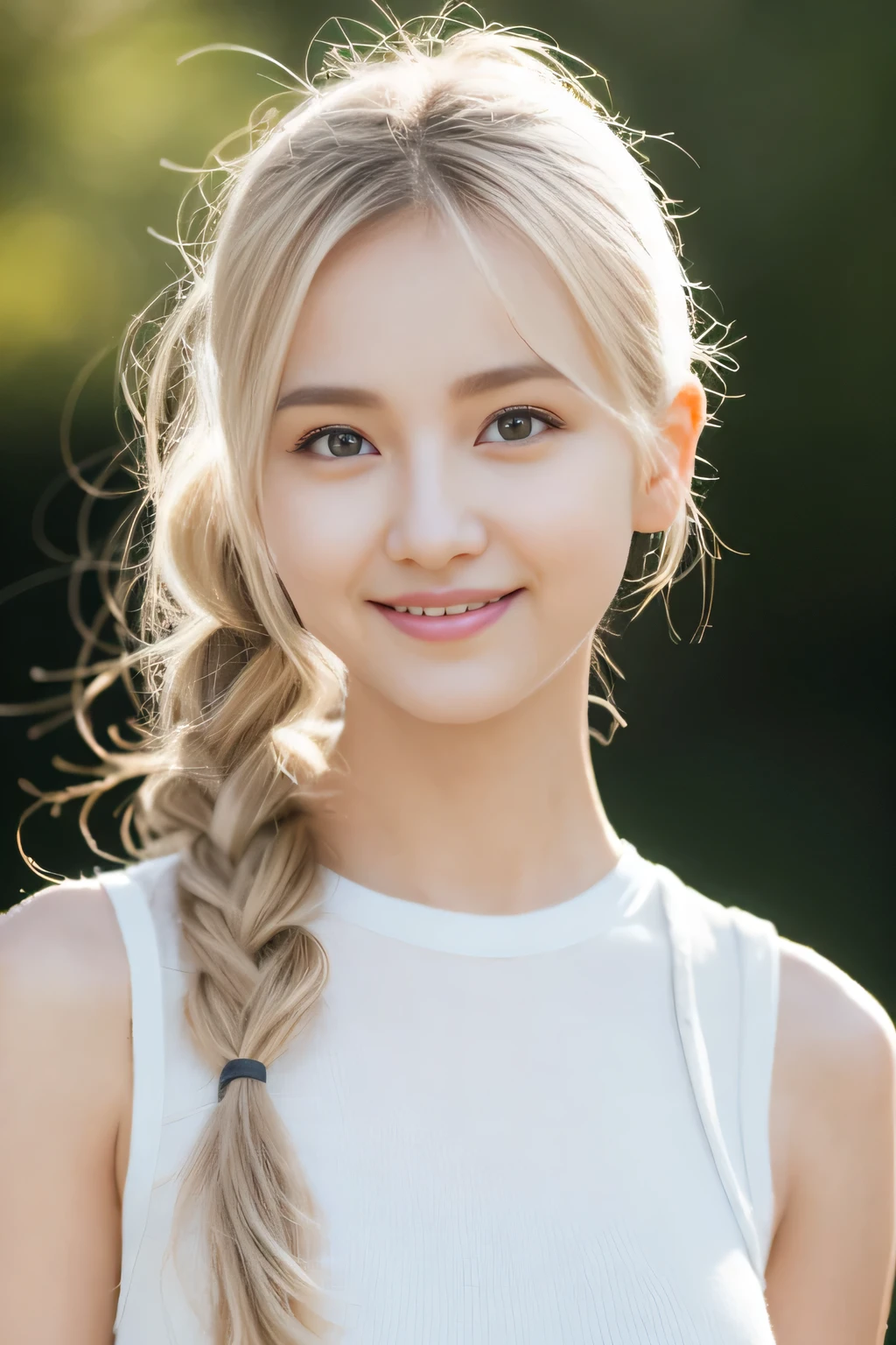 ((platinum blonde hair、gradient hair、dark eye shadow、dark eyeliner、Patsun、twin tails、ponytail、Bun head、thin eyebrows、fashionable clothes、innocent smile))、masterpiece、最high quality、high quality、growing up、beautiful feces、High resolution、very high resolution、RAW photo、best illustrations、hyper realistic、1 girl、realistic、Super detailed、Photoreal、incredibly absurd、close、floating hair、soft light、movie theater lighting、film grain、Full body Esbian、written boundary depth、blurred background、Bokeh:1.4、focus of the eye、85mm lens、professionally lit、Lens flare、luminescent particles:0.6、professional writing、portrait:0.6、photon mapping、radio city、Physically based rendering、japanese girl、sexual excitement:1.5、lifelike face、realistic body、skin that looks real、small breasts:1.3、good style、white skin:1.1、cute:1.5、turned into slime、thin、model body shape