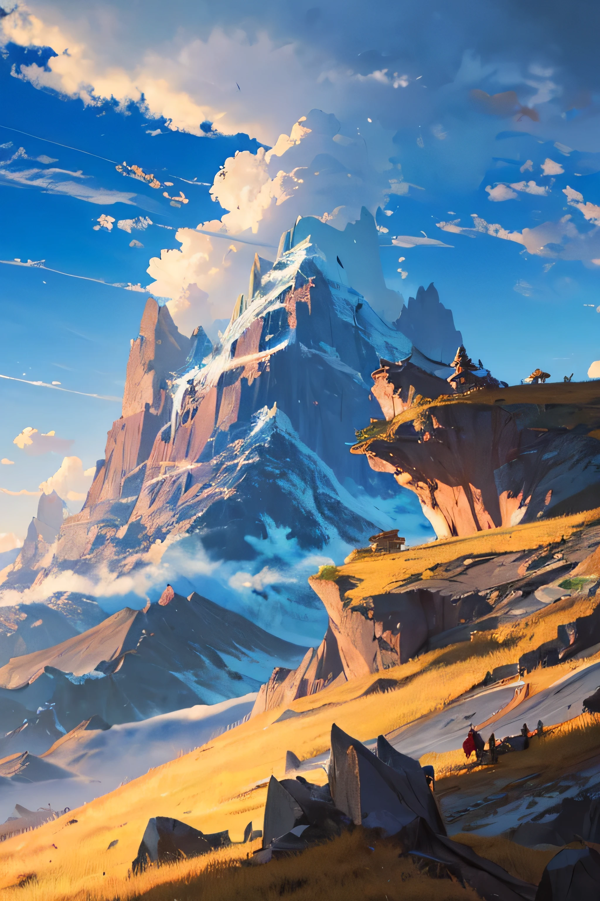 (melhor qualidade,4k,8k,high resolution,obra de arte:1.2),ultra-detalhado,realista:1.37,dragon in the clouds,mountain scenery,escalas, dourado, Brilhante, nuvens detalhadas, paisagem majestosa, cores vibrantes, realista lighting