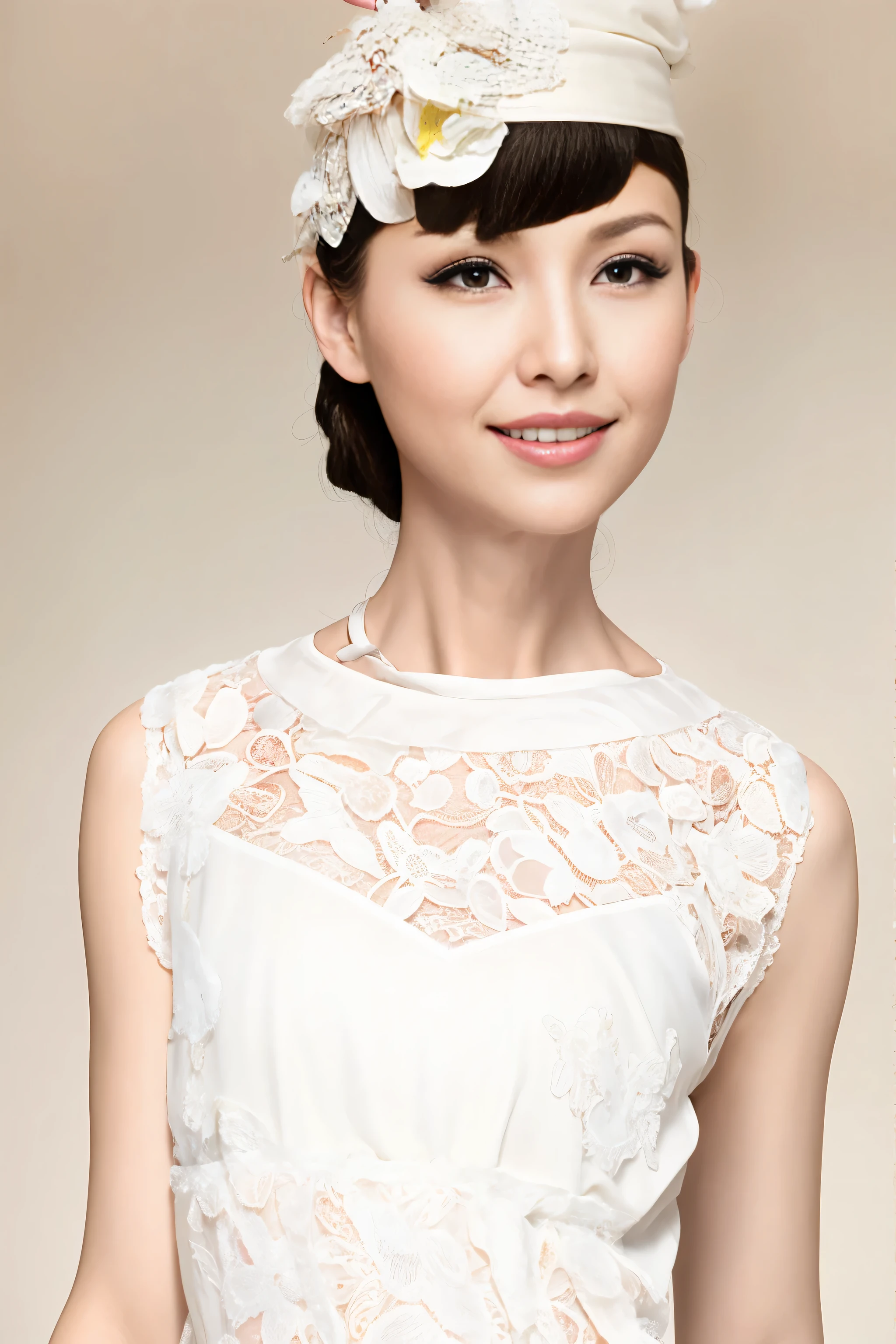 fashion model 20 years old [[[[close up]]]], [[[[neck]]]], [[[[Shoulder]]]], perfect eyes, perfect iris，perfect lips，perfect teeth，perfect skin，White skin，Soft headlight，High density imaging review，Face slimming type，slender nose，long black hair，（Face is clear and delicate），((white lace underwear))，((Sexy))，The background is the bedroom，big bed，best quality，masterpiece，（pastel colors：1.2）
