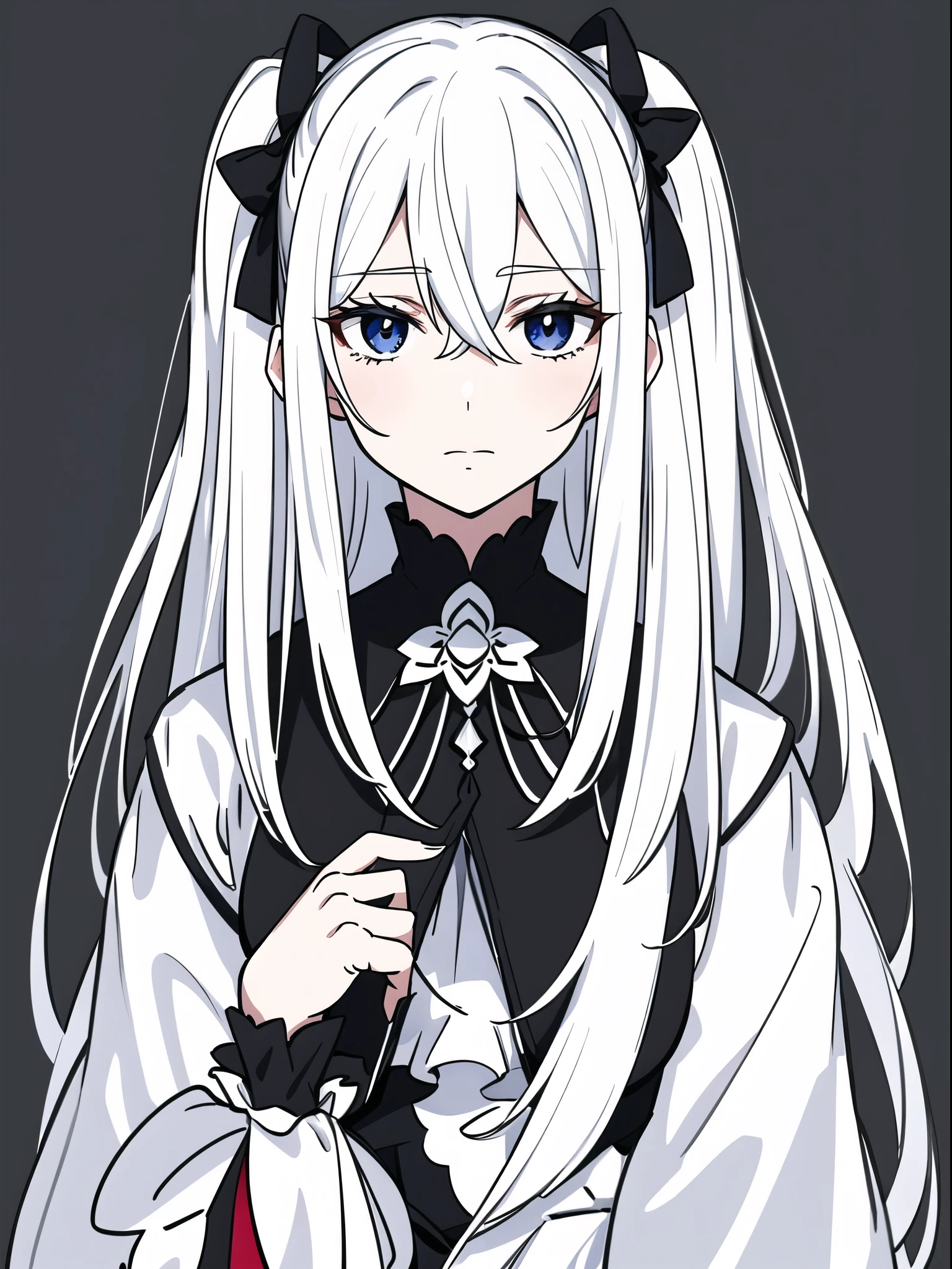 ((White hair)),((Head and Shoulders Image)),Sexy,A person,Alone,Simple style,pancake ,Simple details,Black background,Empty background,Black background wall,(20 year old woman),(Droopy hair),(White Gloves),(Evening Gown),(Lace Shirt),Lace,(confidence)