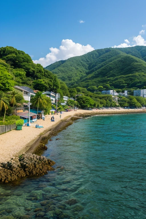 Landscape of the seashore in Tsushima City, Nagasaki Prefecture