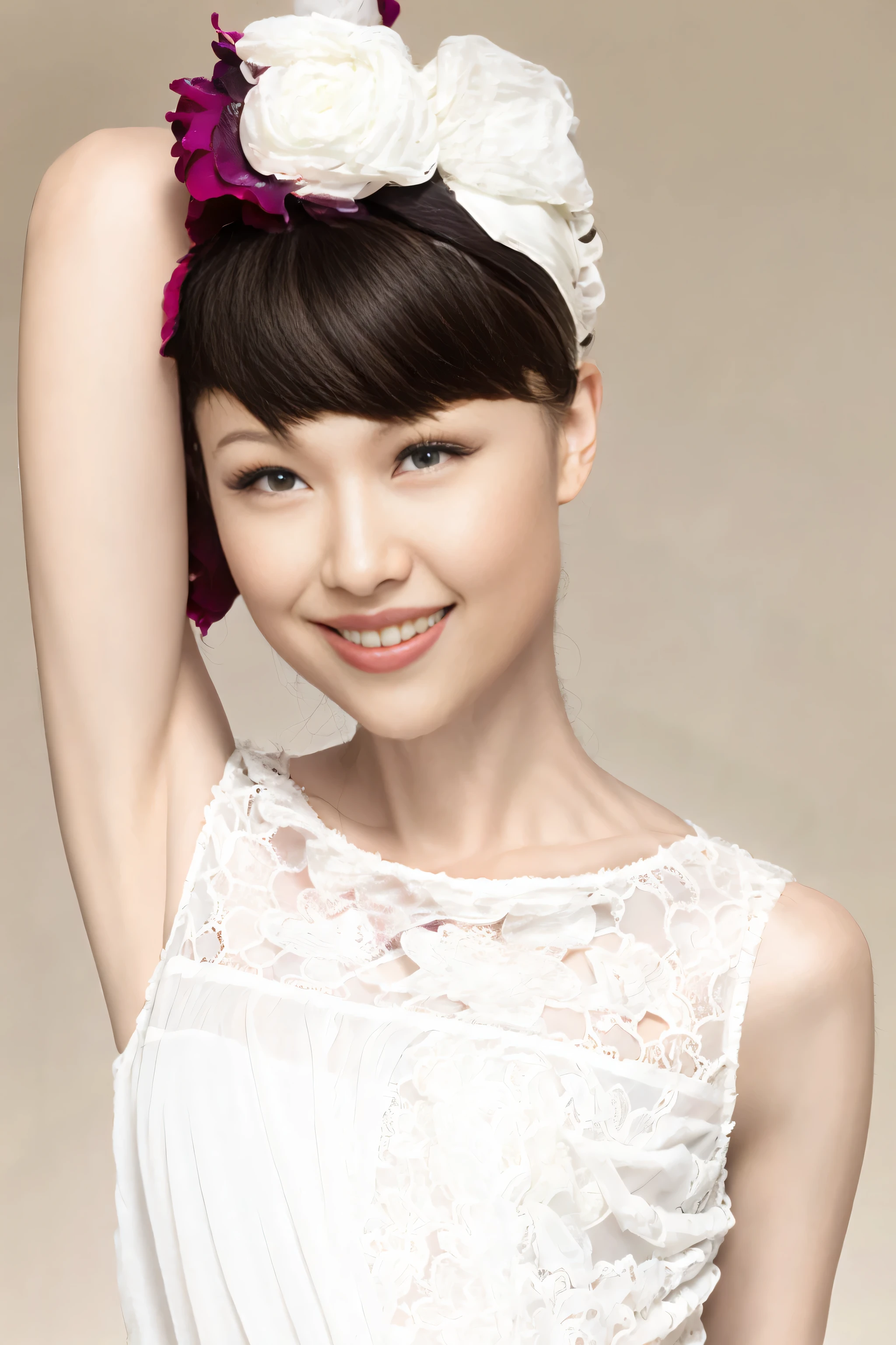 fashion model 20 years old [[[[close up]]]], [[[[neck]]]], [[[[Shoulder]]]], perfect eyes, perfect iris，perfect lips，perfect teeth，perfect skin，White skin，Soft headlight，High density imaging review，Face slimming type，slender nose，long black hair，（Face is clear and delicate），((white lace underwear))，((Sexy))，The background is the bedroom，ground，best quality，masterpiece，（pastel colors：1.2）