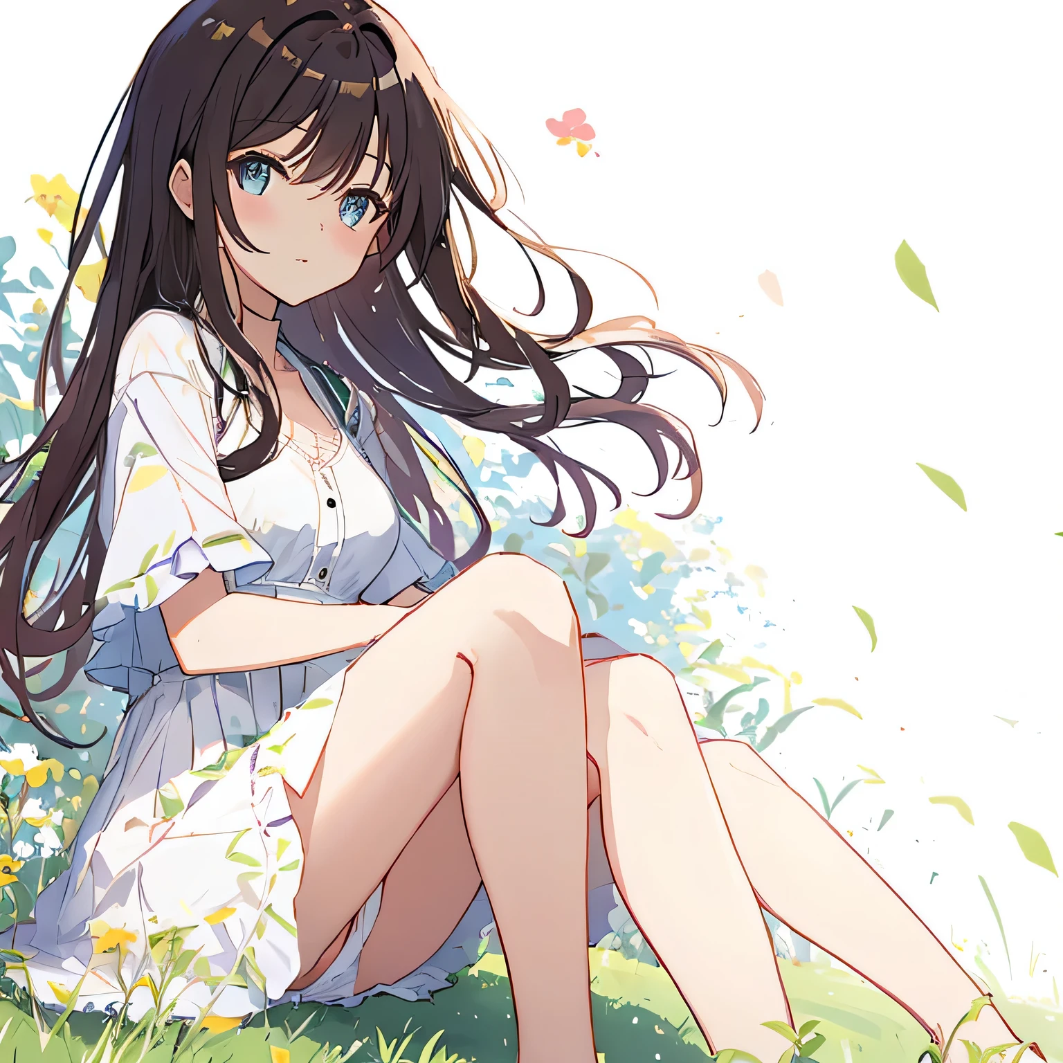 garden,Grass,sitting,Wind