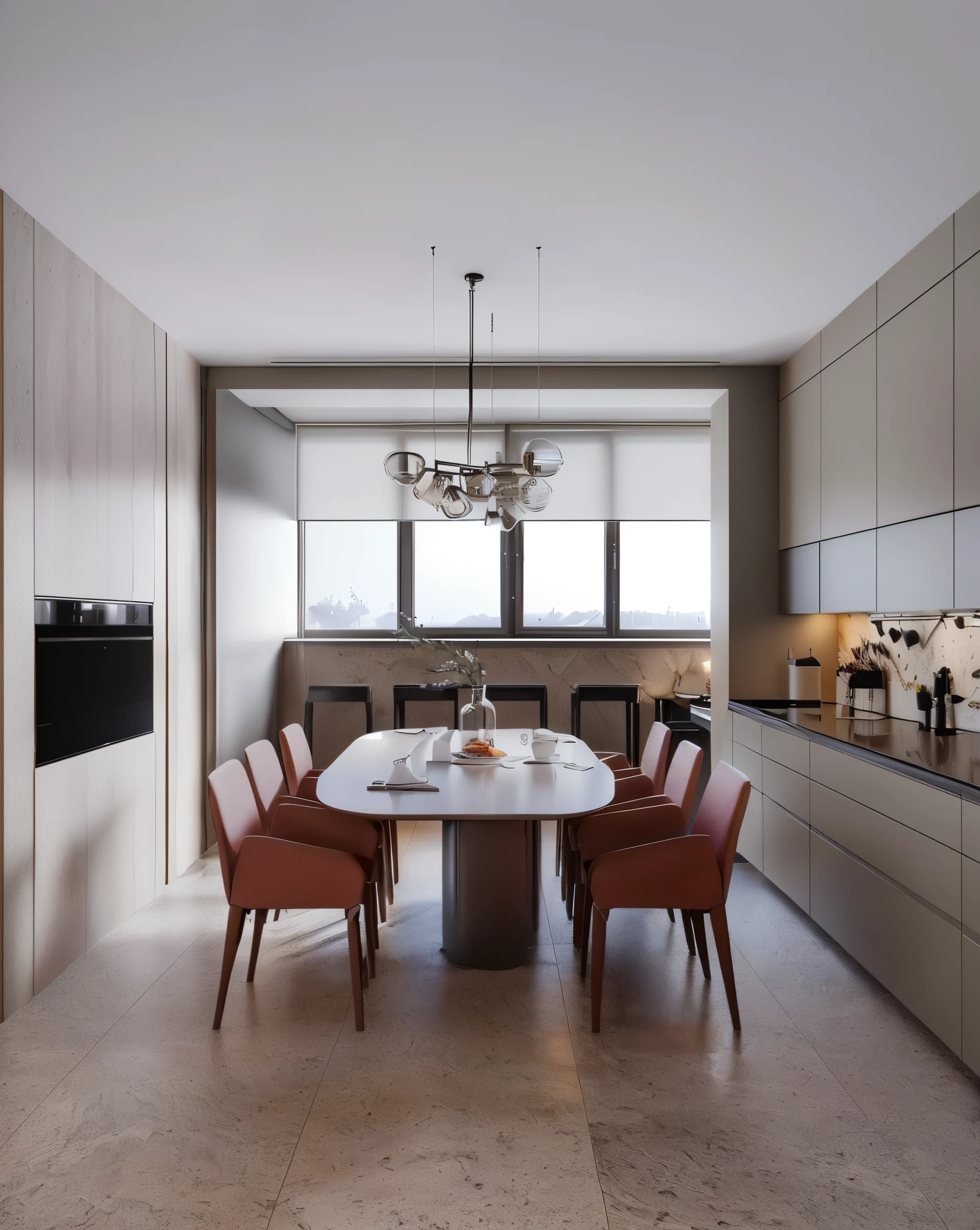 There is a restaurant，There are tables and chairs inside, presented in corona, High quality rendering, Render with povray, vray 8k rendering, rendered in V-ray, Rendering in vray, architectural visualization, Rendered in Unreal Engine 5, Rendered in Unreal Engine 6, V-ray, V-ray, vray rendering