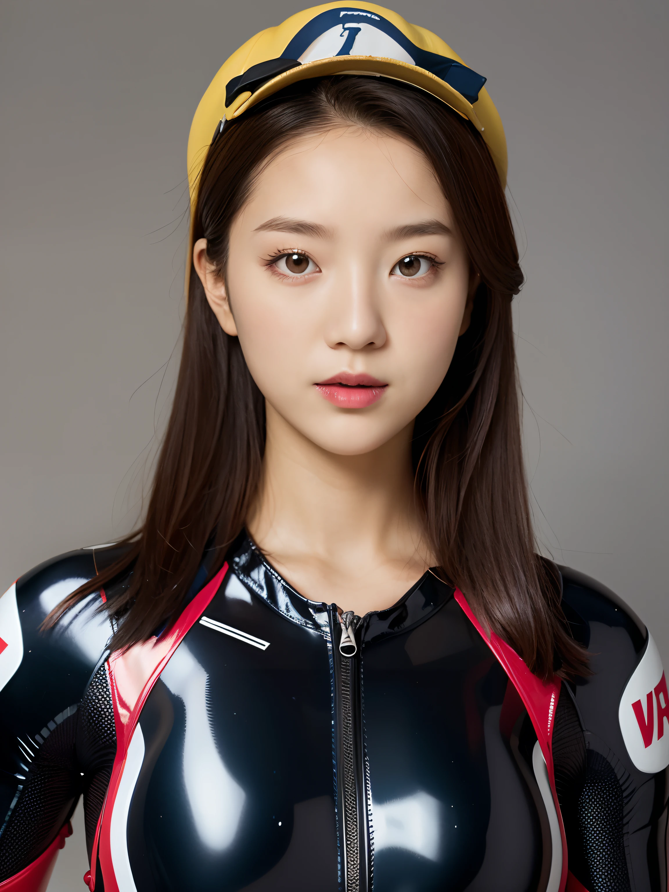PVC red race suit