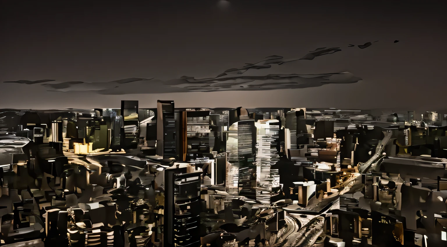 Lonely, urban, night, lonely, landscape