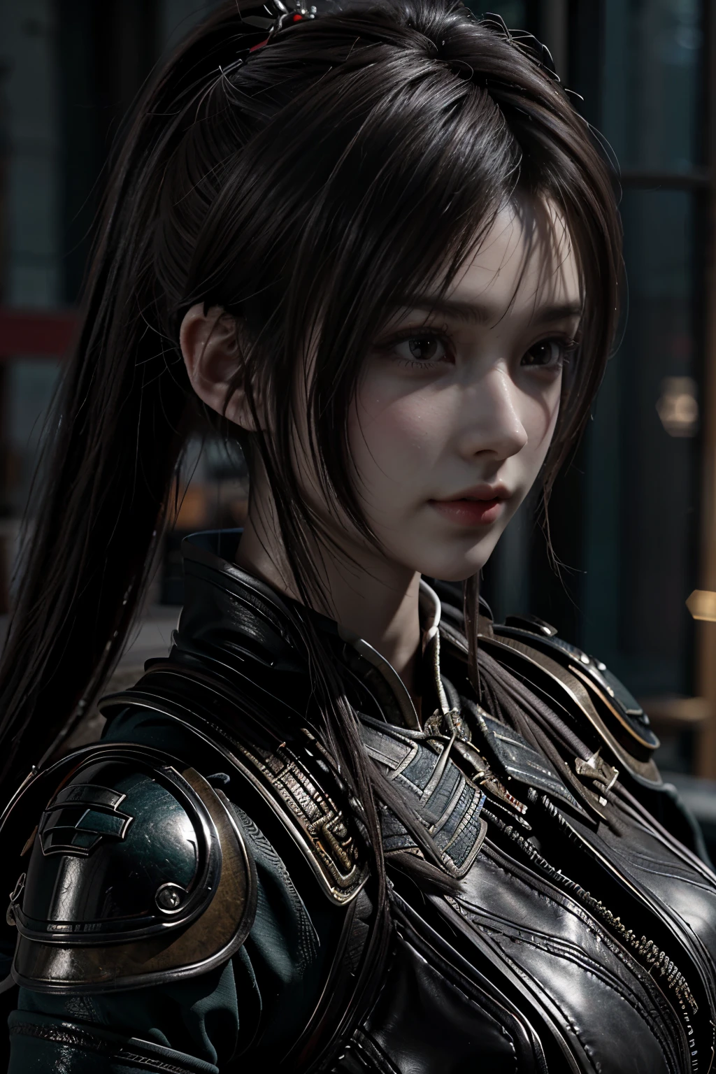 Game art，The best picture quality，Highest resolution，8K，(A bust photograph)，(Portrait)，(Head close-up:1.5)，(Rule of thirds)，Unreal Engine 5 rendering works， (The Girl of the Future)，(Female Warrior)， 
20岁少女，((Hunter))，An eye rich in detail，(Big breasts)，优雅高贵，冷漠，勇敢的，
（Medieval-style fur combat clothing，Glowing magic lines，Fur clothing with rich details），Medieval Lady Knight，Medieval ranger，
拍照姿势，简单背景，Movie lights，Ray tracing，Game CG，((3D Unreal Engine))，oc渲染反射纹