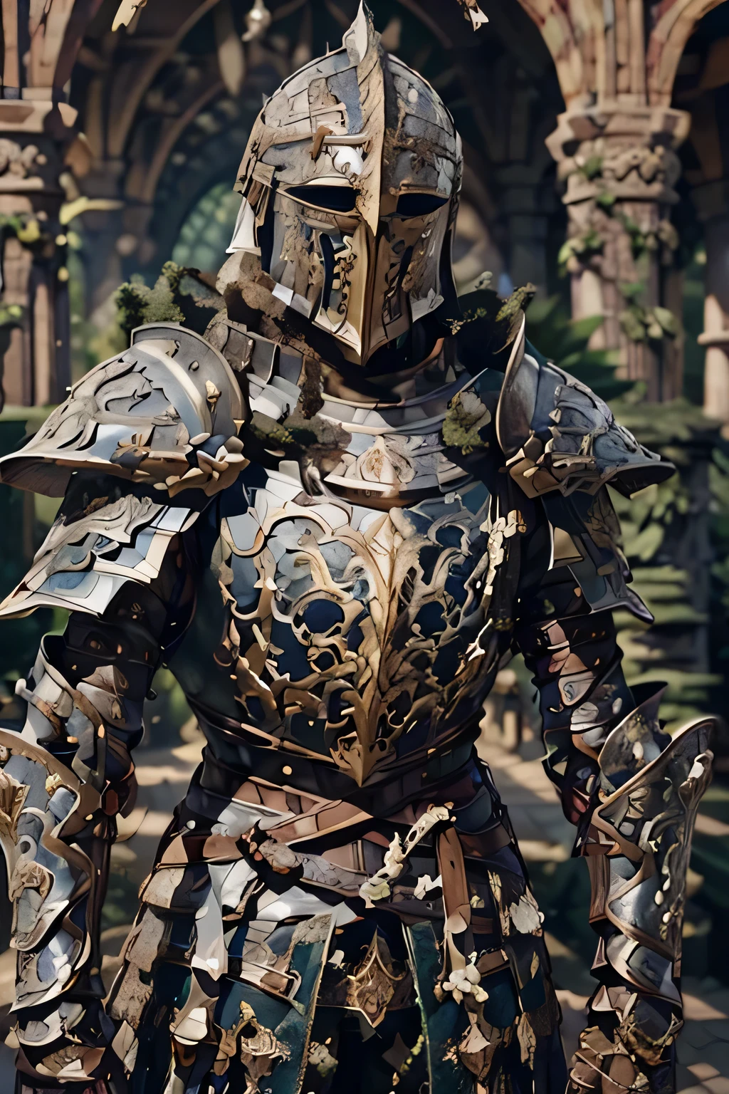 Medieval armor,Wear a helmet,4K,detailed,masterpiece,intricate details,best quality