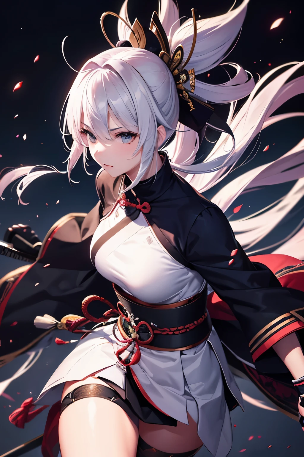 4K:1.2,Super beautiful illustration,Samurai,girls,cool,lively
