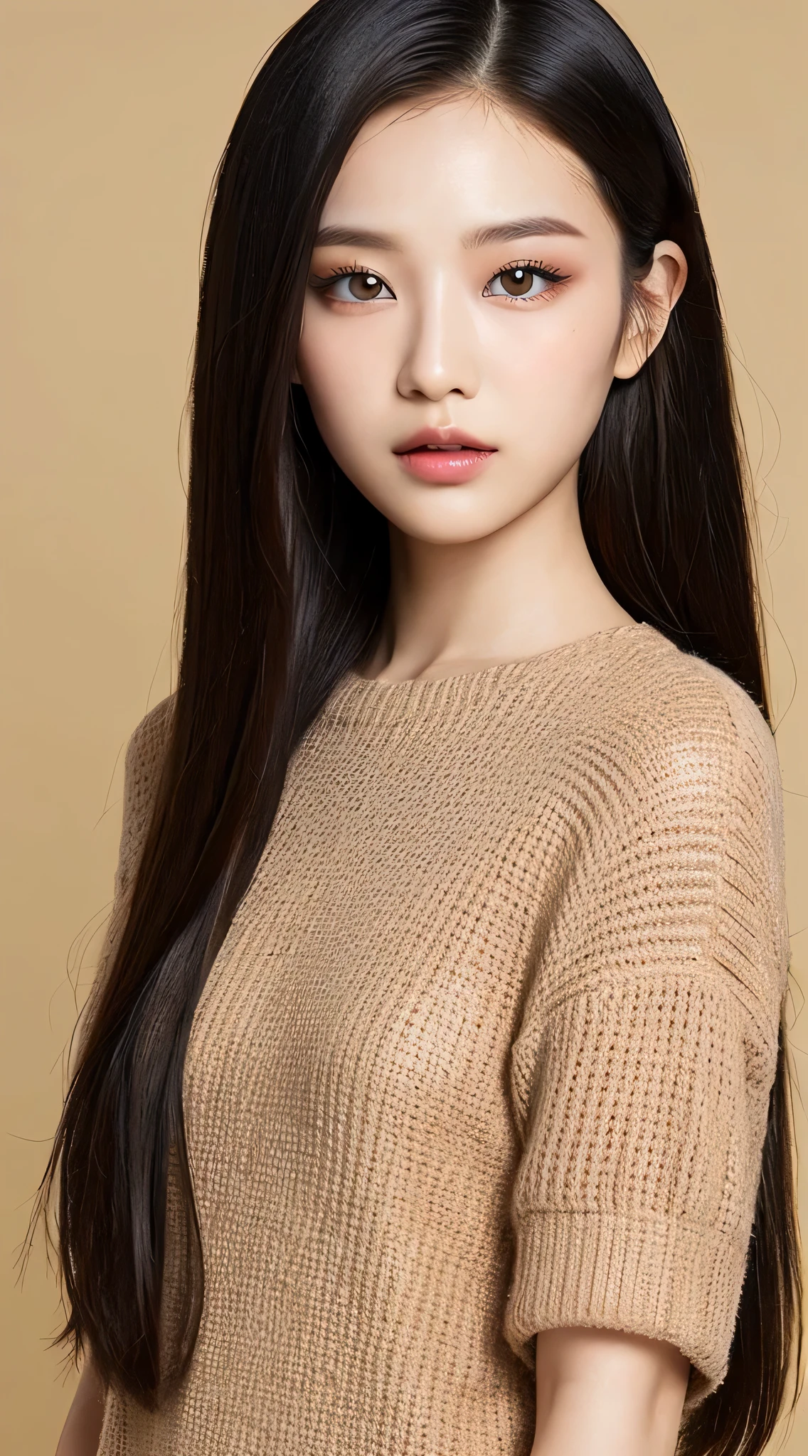 Thai model ,unique details, Virtual fashion, near future, Curve details , double eyelids, simple background