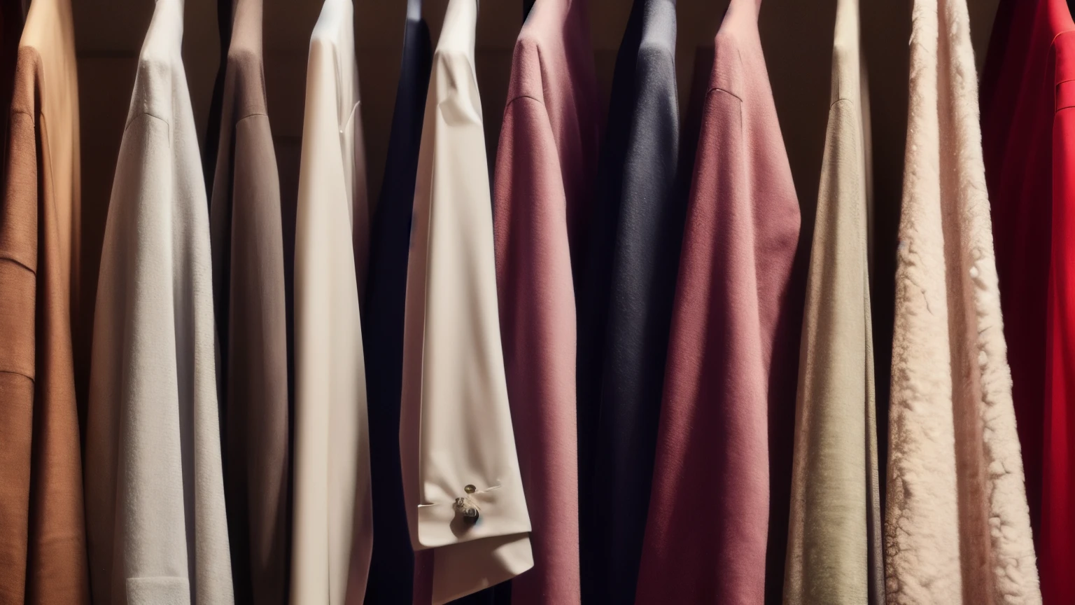 hyper ultra realistic photographs full body of isolated on white background A wardrobe overflows with clothes from different eras, each garment representing a different chapter in the owner's life. From a vintage prom dress to a contemporary business suit, the clothes tell a story of personal growth and changing trends. ratio 16:9, 4k, 8k resolution, High quality photo, high detailed, imagesharp focus, Cinematic lighting,hyperdetailed & Unreal engine, detail, realism, photography,cinematography, camera NIKON, lens NIKKOR flagship, masterpiece. hyper-maximalism, ultradetailed photorealistic, light skin imperfections, final render, vray, photo, fashion