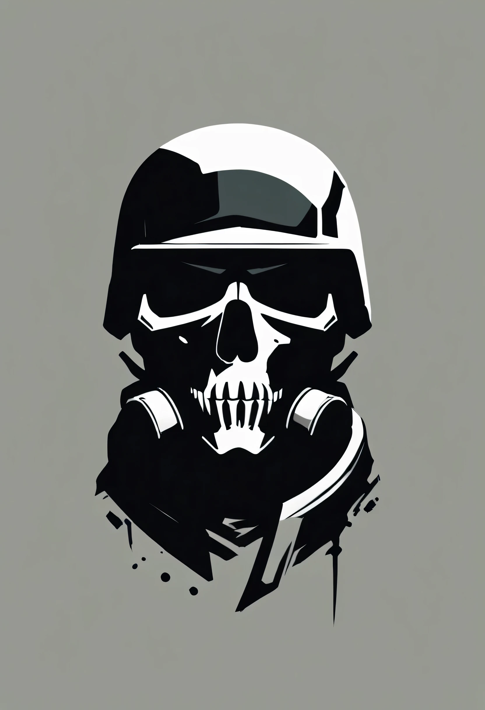 a close up of a skull in a helmet with a gun, spec - ops head, metal gear style, skull in broken space helmet, spec - ops head with mask, metal gear solid art style, metal gear solid style, dishonored inspired, metal gear solid inspired, minimal black skull warpaint, inspired by yoji shinkawa, dishonored style
