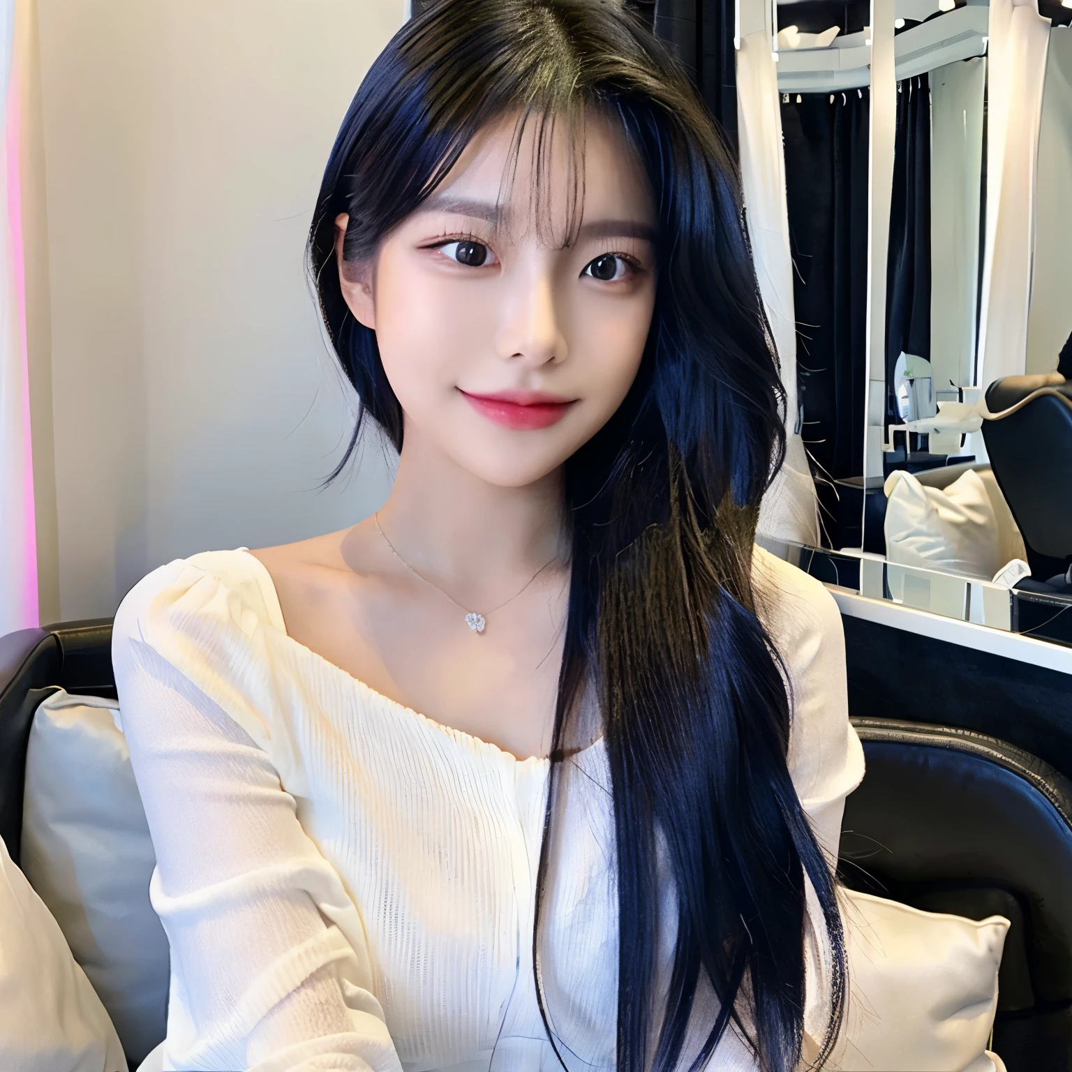 background white　salon model　Hairstyle