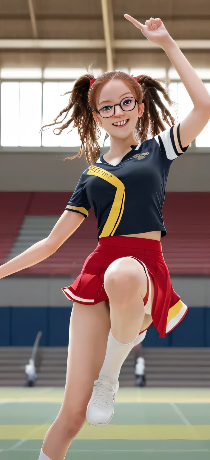 Here are 5 tips for generating images of cheerleader girls:
A young blonde cheerleader stands on the cheer mat, Cheerful smile and sparkling blue eyes, Wearing a blue and white uniform, Show V gesture, Visible all over the body, spotless skin, Hot topics on pixiv, anime style, cute face, lose weight, holding pom poms, shiny blonde hair,Very detailed, Elegant portrait of beautiful young asian cheerleader girl jumping high, High ponytail long black hair, Wearing red miniskirt uniform, smiling happily, Raise your arms high,cheerleading shoes, soft warm light, Popular topics on Artstation, lifelike, Headquarters Art, Center frame, Intricate details selective focus closeup of happy latin cheerleader smiling, Show teeth, Take a photo with the peace sign, wear glasses, red shirt and skirt uniform, holding pom poms,red hair ribbon,tan light color, Detailed painted illustration,Symmetrical composition,golden ratio, Focus on surreal illustration of fearless african cheerleader doing somersaults in air, High ponytail braids, firm expression, accurate anatomy, motion blur, black and yellow uniform, Loosely tie your shoelaces, exquisite lines, soft shadow.Chilaibu compiled tree funcropped, suggestive movement, mood boost
