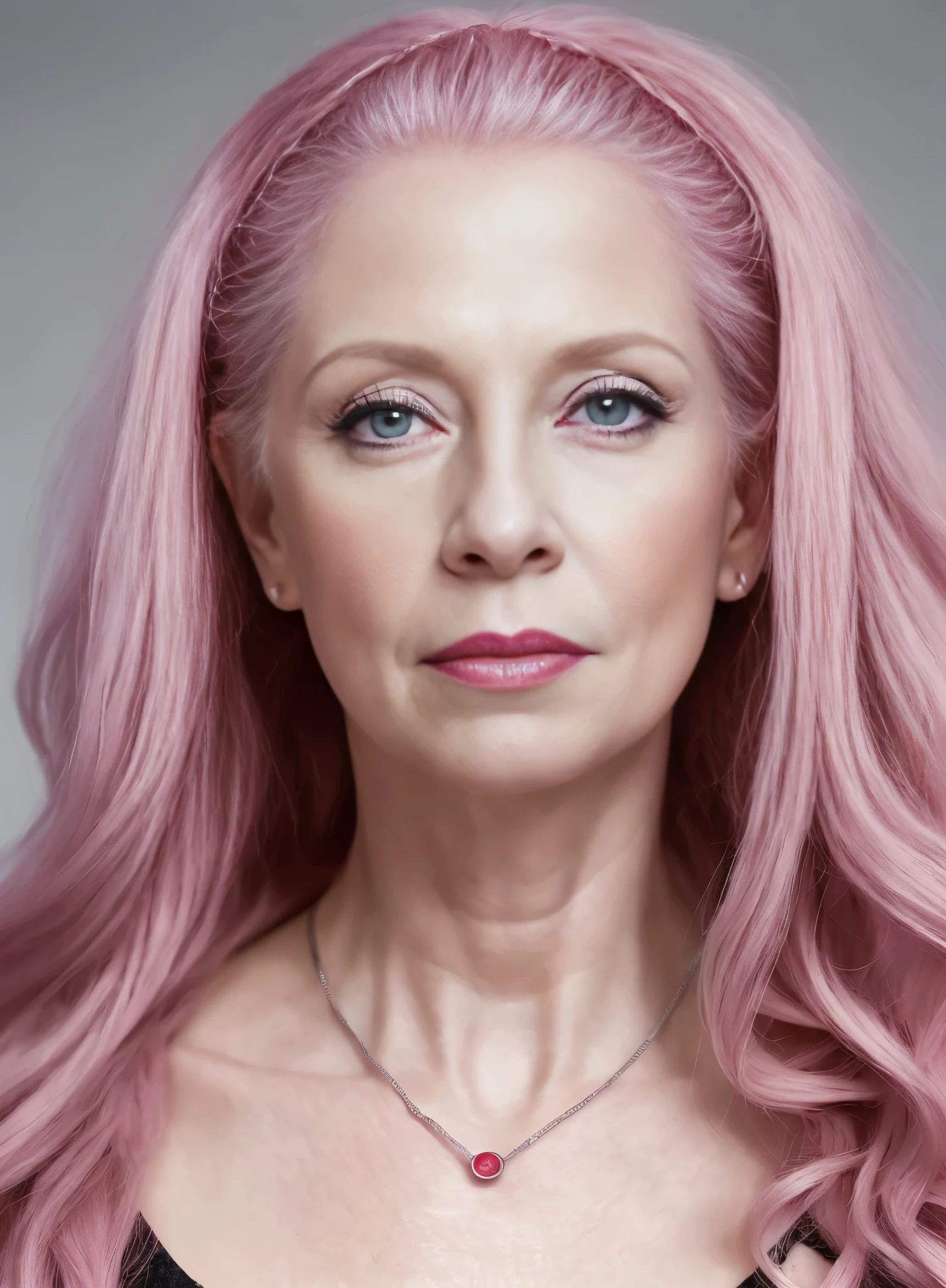 (pure white hair, bright red eyes, 58-year-old albino woman),illustration,ultra-detailed,realistic:1.37,portrait,soft lighting,vibrant colors
