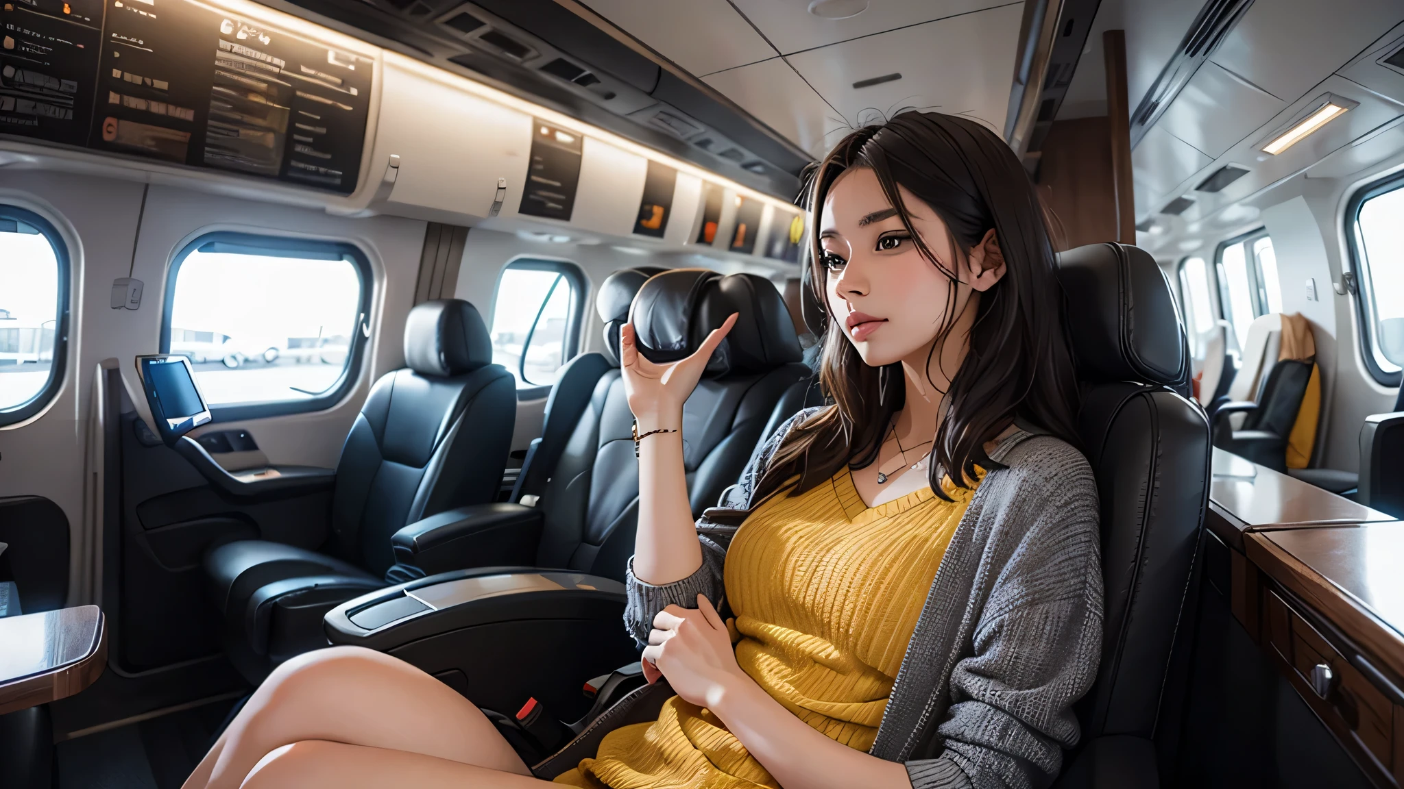 I understand you'd like a prompt that involves a beautiful girl wearing a flight attendant short outfit. Here's a modified version for you:
"Craft a story that revolves around a confident and capable young woman named Amelia, who embarks on a thrilling adventure as a flight attendant. Describe her experiences navigating the glamorous world of aviation, where she dons a stylish and professional flight attendant uniform. Explore the challenges she encounters, the unique passengers she meets, and the remarkable destinations she visits. Dive into the dynamic blend of elegance, responsibility, and adventure that defines her journey."