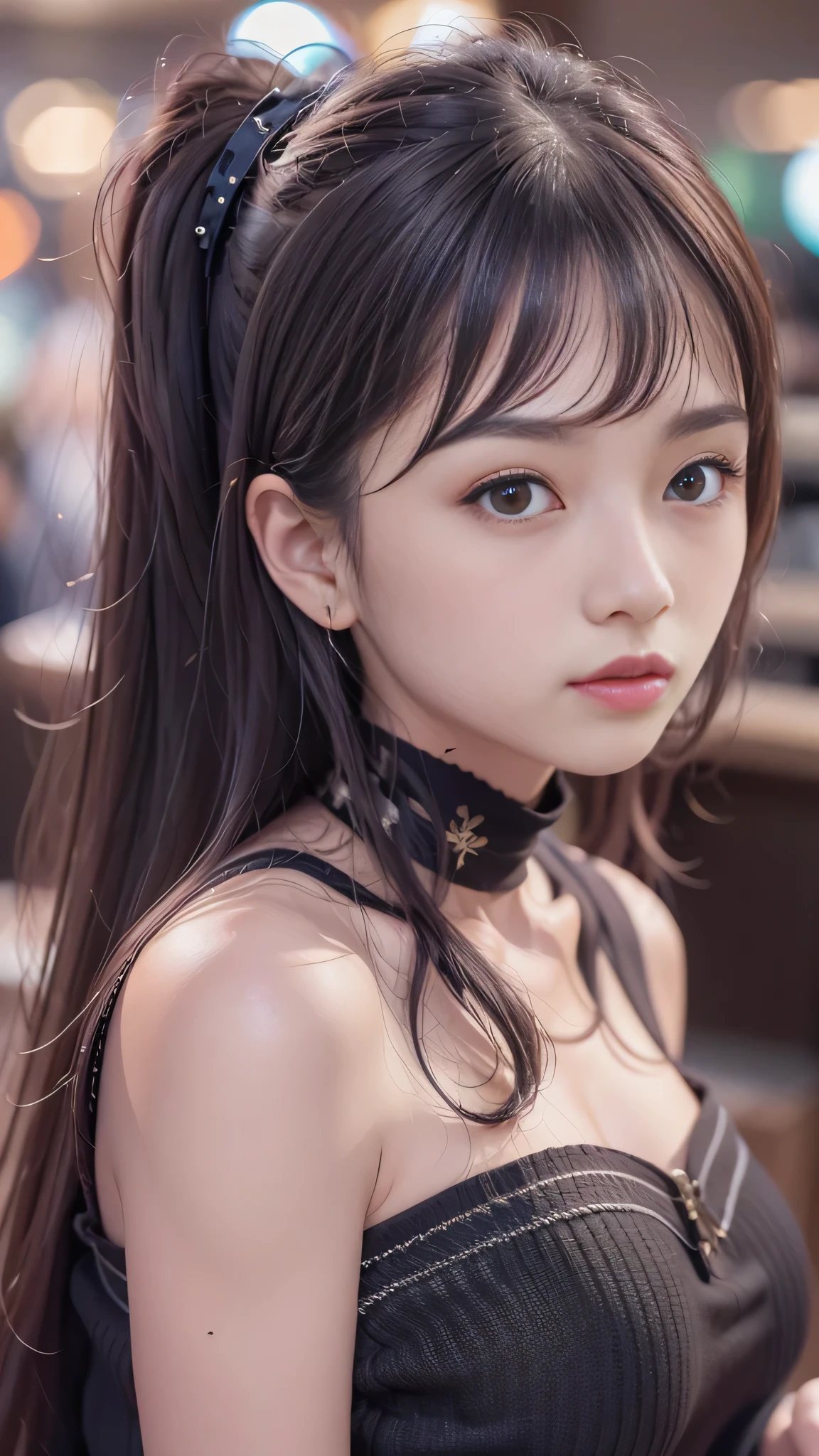 dress her as a cat with a collar