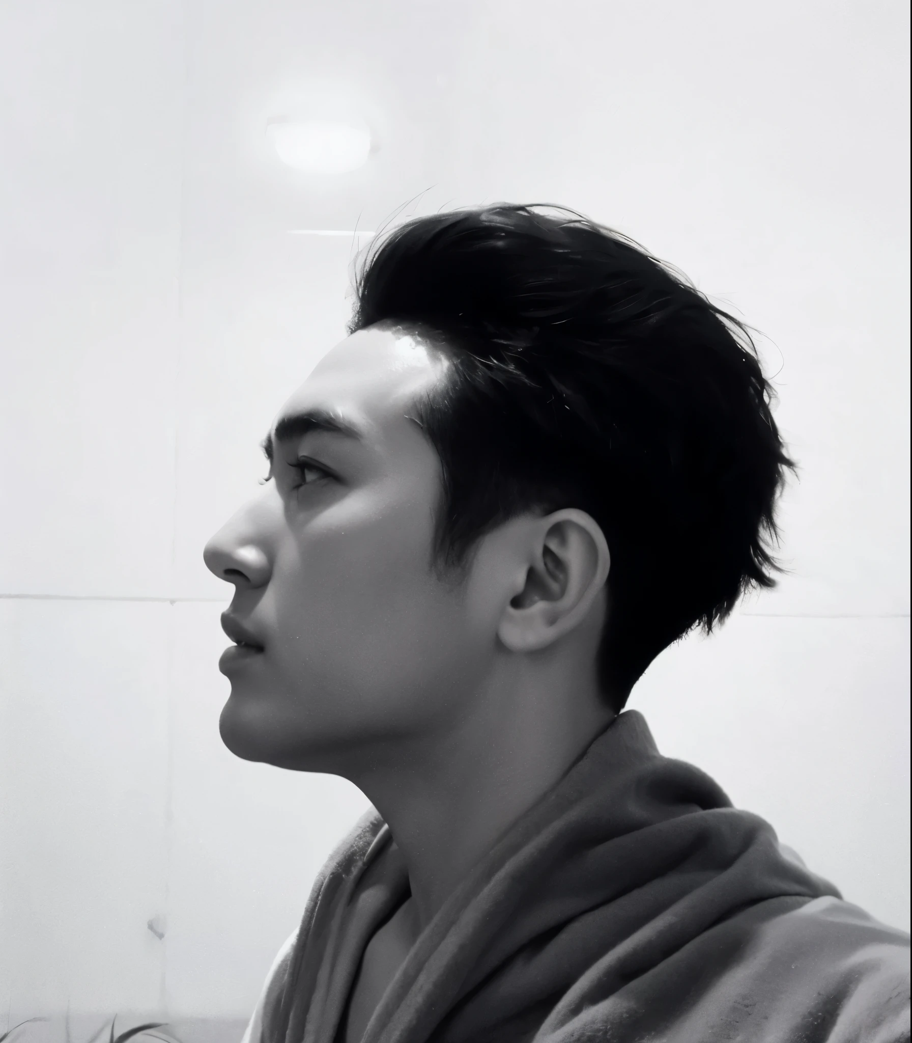 A male profile,It’s as real as adding color patches