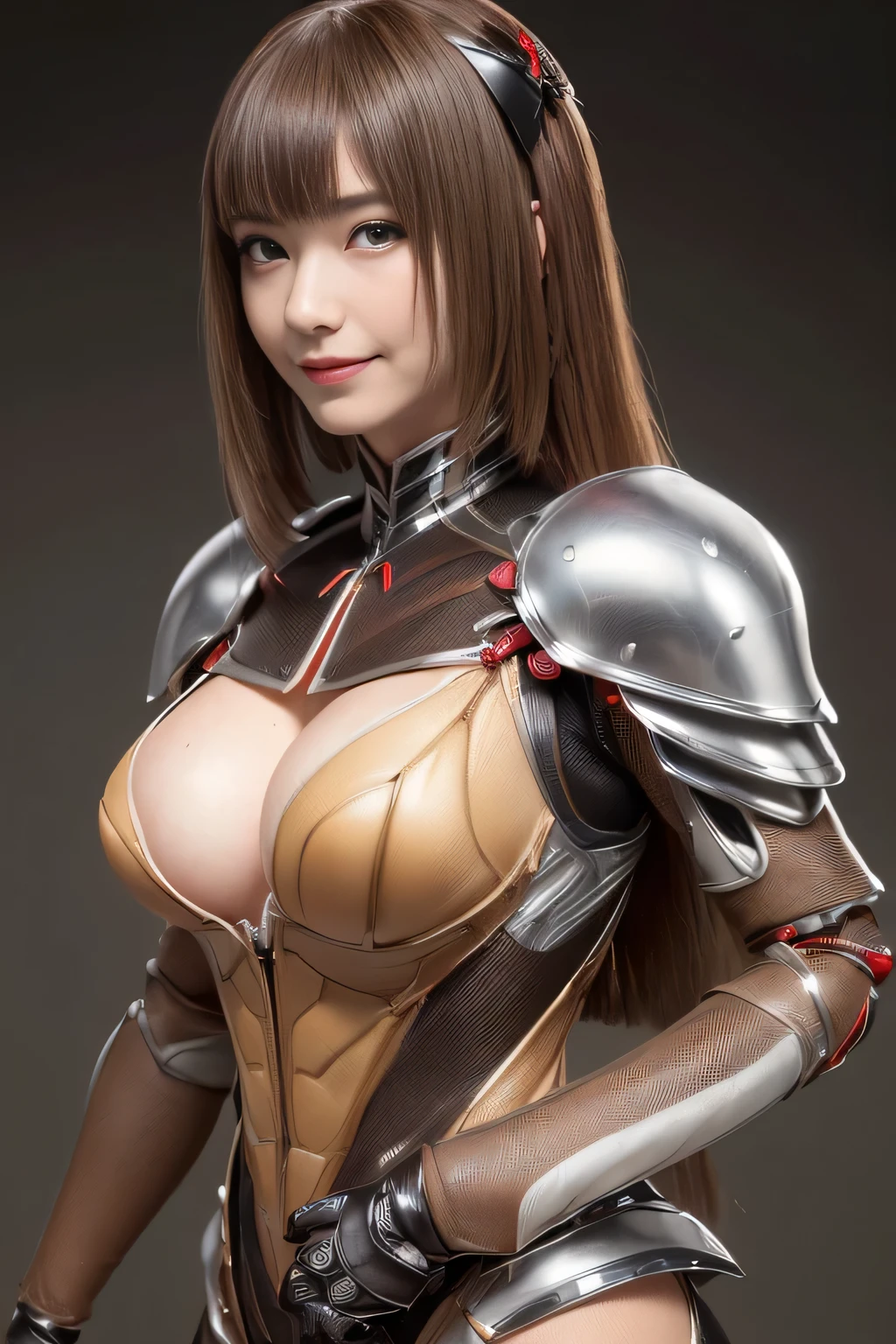 (High resolution,masterpiece,highest quality,Very detailed CG, anime, official art:1.4), realistic, photograph, amazing detail, all complicated, luster and luster,great many layers, 8k wallpaper, 3D, sketch, cute, figure,( alone:1.4), perfect female proportions,villain's daughter, (Fusion of dark brown cockroach and lady:1.4), (brown cockroach form lady:1.2), (brown cockroach woman:1.2), (Fusion:1.2), (alone:1.4), (evil smile:1.2), muscular, abs, (Cockroach brown exoskeleton bio insect suit:1.4), (Cockroach brown exoskeleton bio insect armor:1.2), (brown transparent cockroach feathers:1.4), (brown cockroach antenna:1.3),