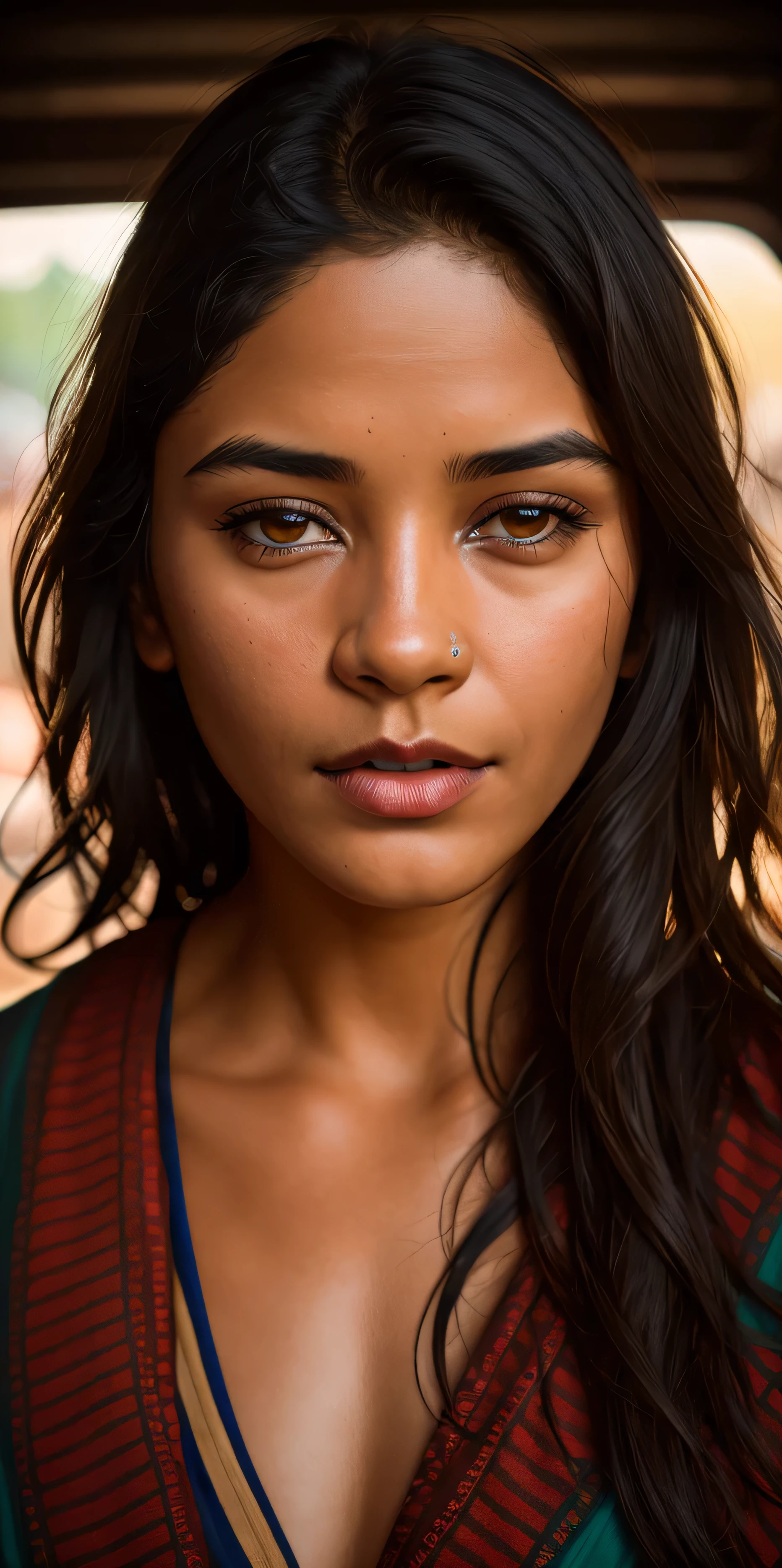 beautiful mature indian college girl, Nahaufnahme des Gesichts, Vorderansicht, Blick direkt in die Kamera, ((schlank, )), fotorealistisch, Foto, Meisterwerk, realistisch, Realismus, FotoRealismus, Hoher Kontrast, fotorealistisch digital art trending on Artstation 8k HD high definition detailliert realistisch, detailliert, Hauttextur, hyper detailliert, realistisch Hauttextur, Anker, best quality, Ultra high resolution, (fotorealistisch:1.4),, high resolution, detailliert, Rohfoto, Scharfe Re, von Lee Jeffries Nikon D850 Film Stock Fotograf 4 Kodak Portra 400 Kamera F1.6 Objektive, satte Farben, hyperrealistisch, lebensechte Textur, dramatische Beleuchtung, Unrealengine, Trend auf der Artstation Cinestill 800,