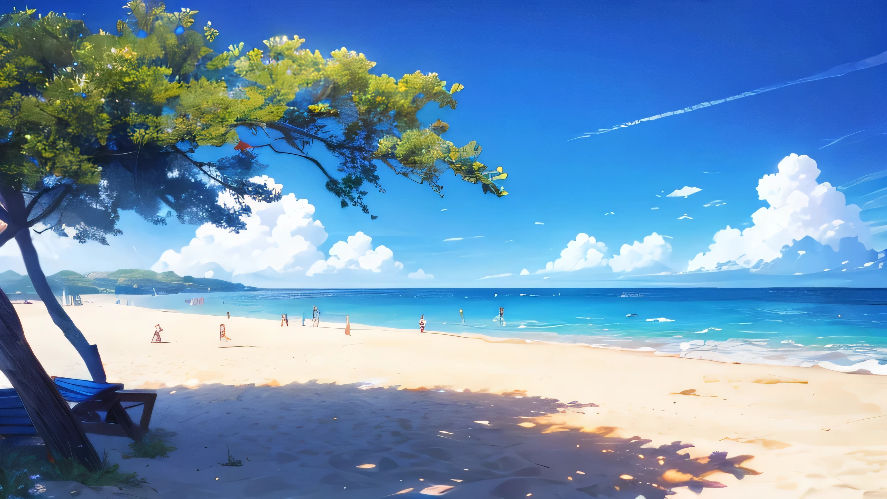 beach,sea,sunny,clear sky,