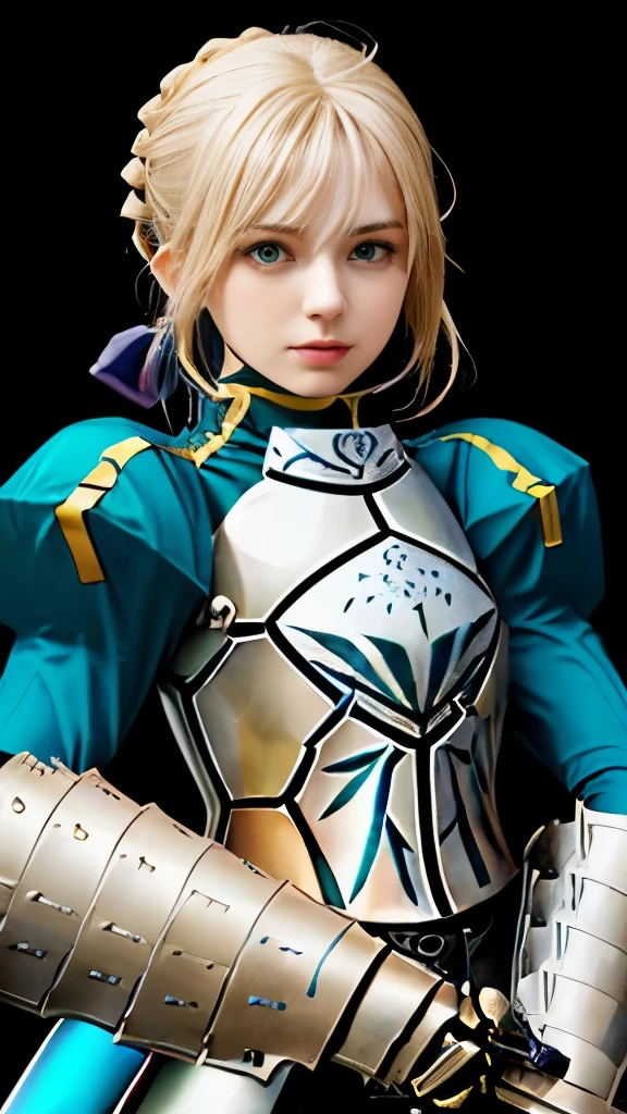 a close up of a woman in armor holding a sword, artoria pendragon, fate / stay night, anime style like fate/stay night, fate stay night, gorgeous female paladin, inspired by Li Chevalier, fate grand order, picture of female paladin, alicization, female paladin, fate zero, fate/zero, armor girl