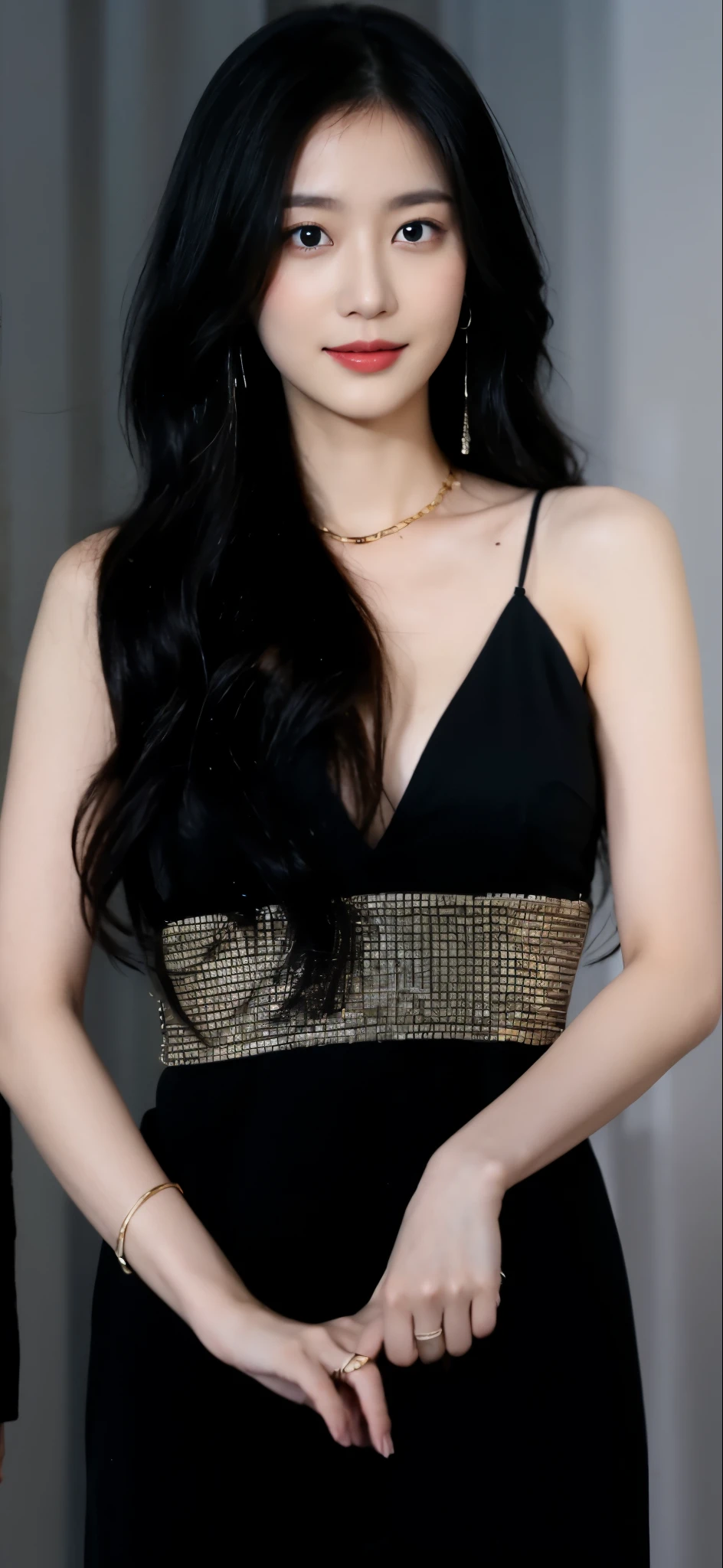 ((Masterpiece, Top image quality, high resolution、alone、shiny skin))(on the table, best quality, actual, super detailed, meticulous, high resolution, 8k wallpaper), Close-up portrait of a beautiful woman, like, smiling, light brown messy hair, Perfect dynamic composition, 美丽meticulous的眼睛, Just like the cover of a fashion magazine, on campus,wearing gold glasses