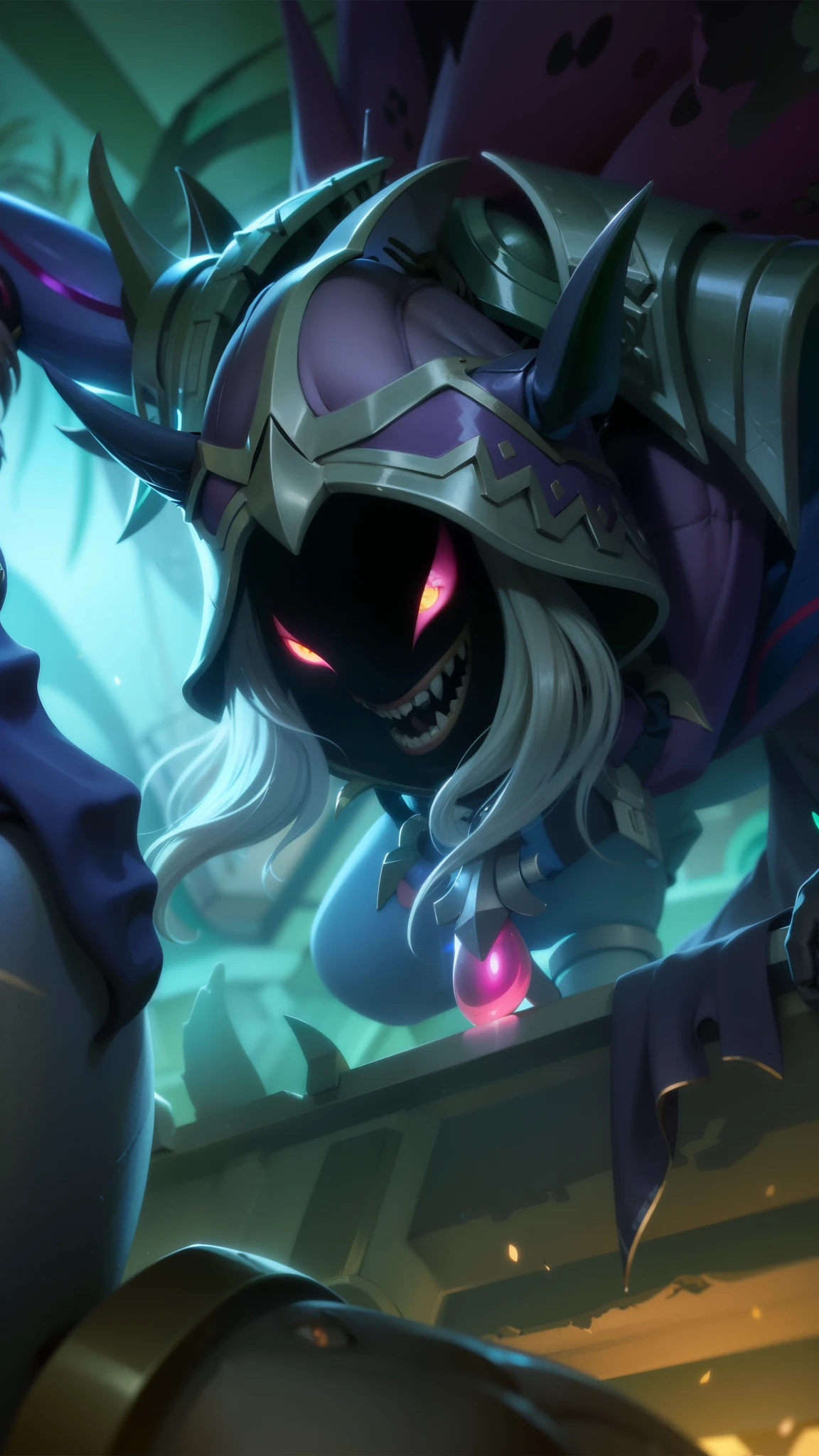 masculine male, masterpiece, ((perfect eyes)) best quality, (semirealism:1.9), beautiful lighting, (extremely detailed CG unity 4k fhd wallpaper), High Detail, Sharp focus, dramatic outdoors, 25 years old, white short hair, Boy with two big horns, big earrings on ears, elf ear, red eyes, Thick eyebrows, evil smile, grinning, red body, red face, Burning skin, yellow diamonds glistening on chest, burning red skin, golden robe behind, big white belt, 8k, realistic, tato, scary, strong red eye glow (red eye:1.2).