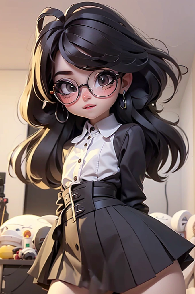 (masterpiece),(highest quality),(super detailed), (whole body:1.2),
1 girl,Little,Thread、((Victoria Maid Clothing))、Black trench coat、Under-rim glasses、big breasts、odd eye
(beautiful and detailed face), (detailed and beautiful eyes),(((look up from below)))