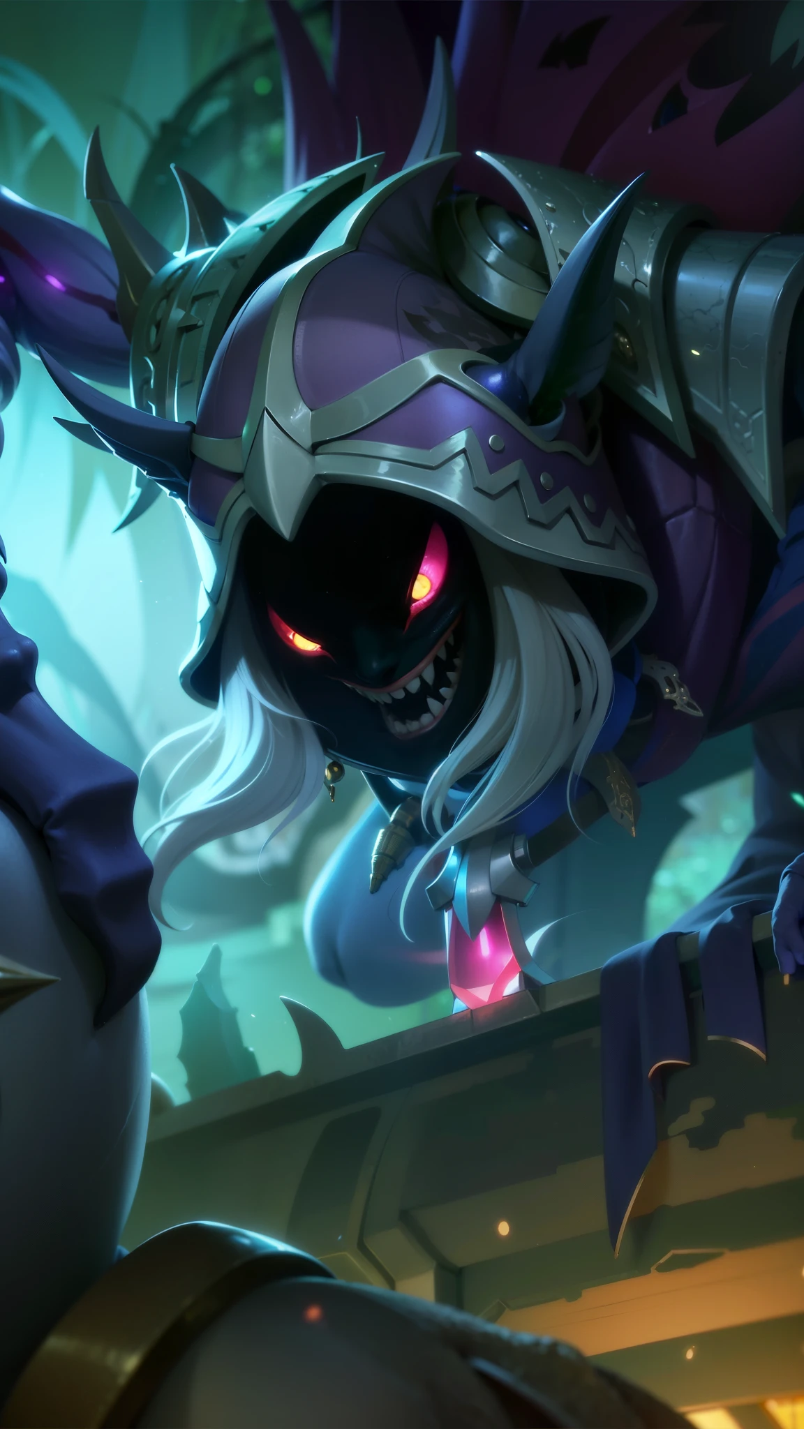 masculine male, masterpiece, ((perfect eyes)) best quality, (semirealism:1.9), beautiful lighting, (extremely detailed CG unity 4k fhd wallpaper), High Detail, Sharp focus, dramatic outdoors, 25 years old, white short hair, Boy with two big horns, big earrings on ears, elf ear, red eyes, Thick eyebrows, evil smile, grinning, red body, red face, Burning skin, yellow diamonds glistening on chest, burning red skin, golden robe behind, big white belt, 8k, realistic, tato, scary, strong red eye glow (red eye:1.2).