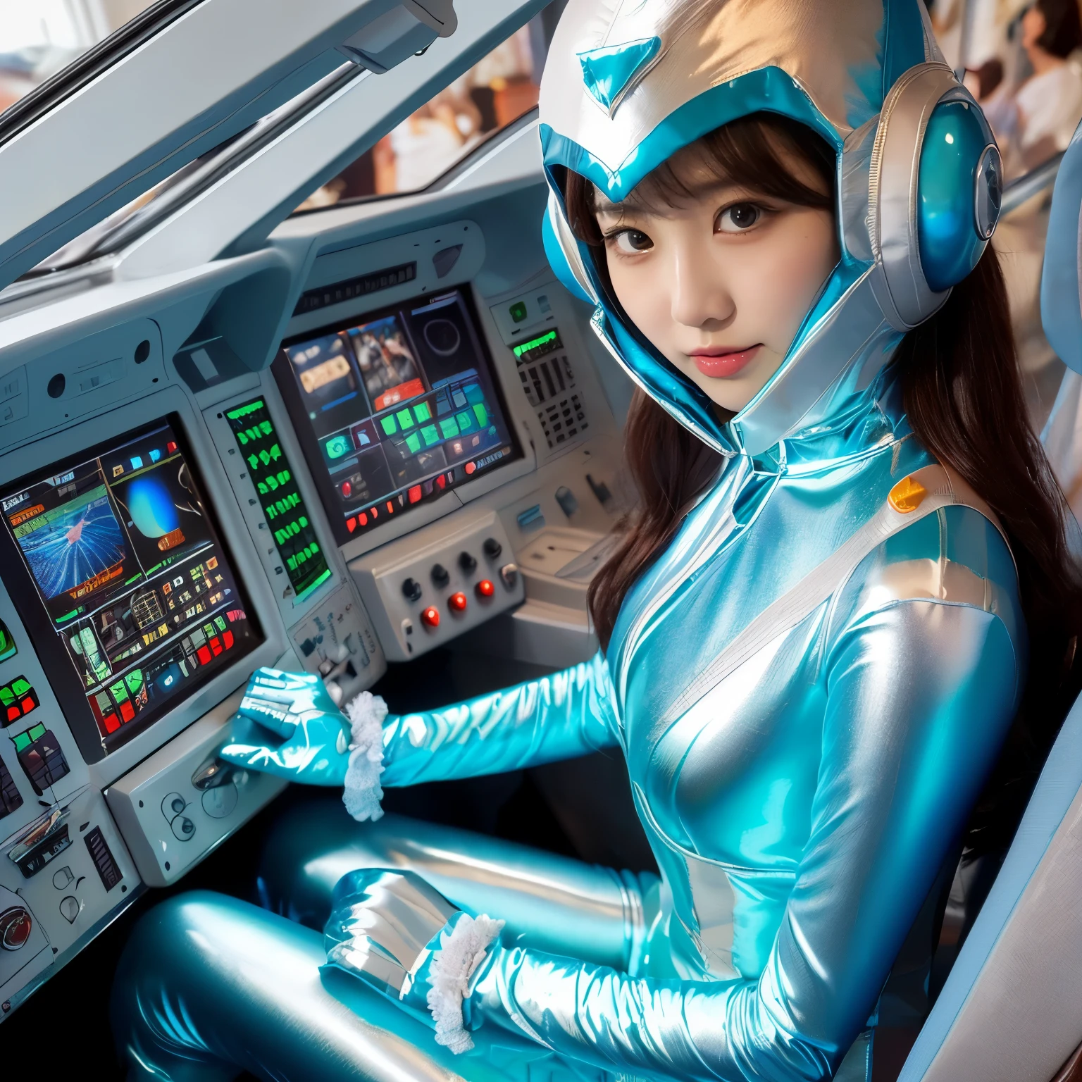 best image quality、Super high resolution、(realism:1.4)、Korean beauty star、The most beautiful KPOP star、face、Horny Korean makeup、erotic expression、A body that makes you want to touch it、Erotic photos、((Realistic shiny satin fabric texture、High-gloss stretch satin fabric that is smooth and smooth to the touch.、The drape of the curved part of the shiny satin fabric、strong shiny costume、The smooth and beautiful quality and luster of the costumes、A shiny costume made of high-quality satin fabric with high density.、Smooth to the touch oil light liang ice 縝绸 ultra-class battleship skin coat COS、Super Sentai Women's Heroine Suit、Texture of costumes that satin fetishists respond to、Thin, glossy stretch satin fabric)),8K photo quality