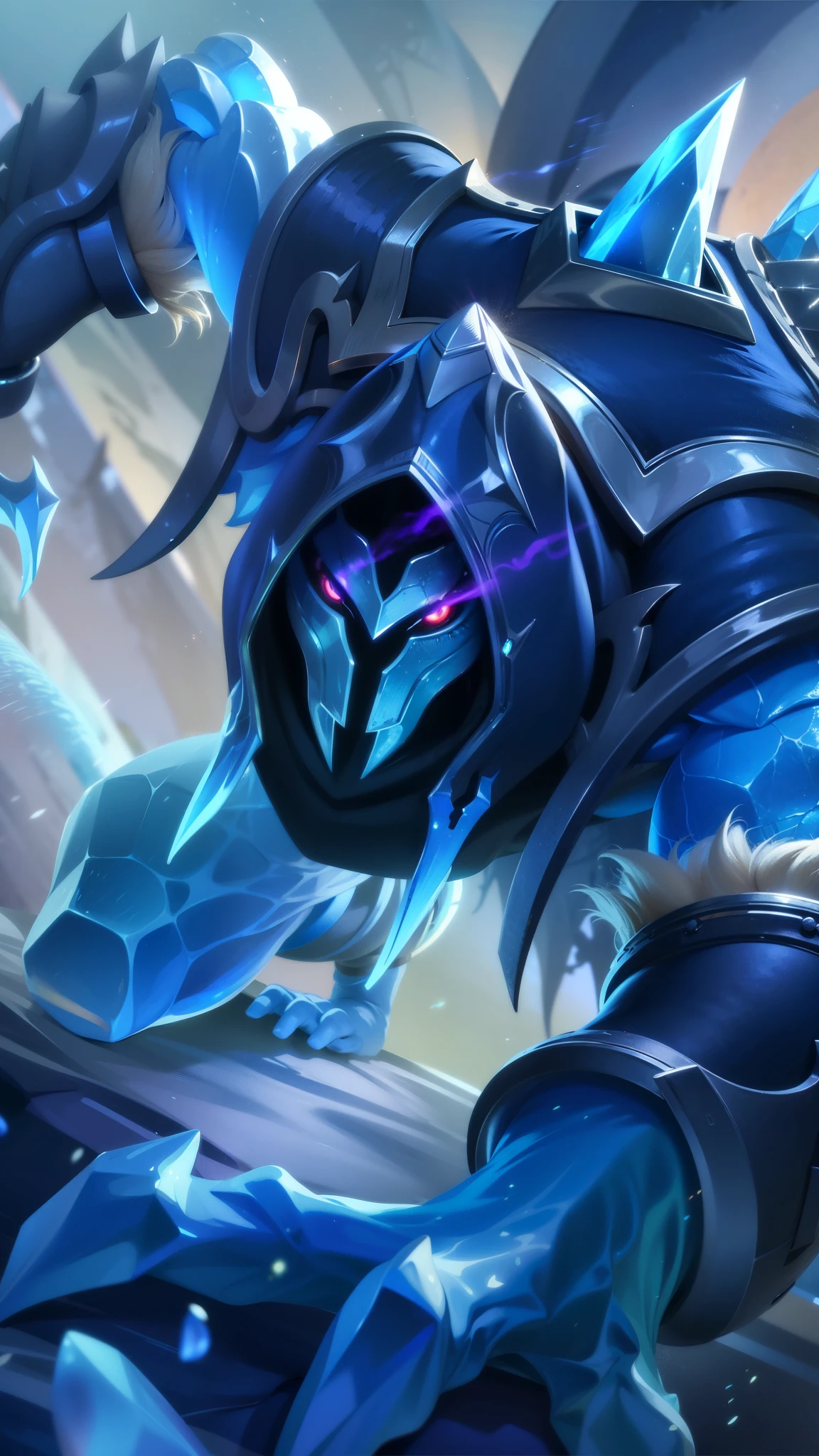 masculine male, masterpiece, ((perfect eyes)) best quality, (semirealism:1.9), beautiful lighting, (extremely detailed CG unity 4k fhd wallpaper), High Detail, Sharp focus, dramatic outdoors, white short hair, Boy with two big horns, big earrings on ears, elf ear, red eyes, Thick eyebrows, evil smile, grinning, red body, black face, Burning skin, yellow diamonds glistening on chest, burning red skin, golden robe behind, big white belt, 8k, realistic, scary, strong red eye glow (red eye:1.2).