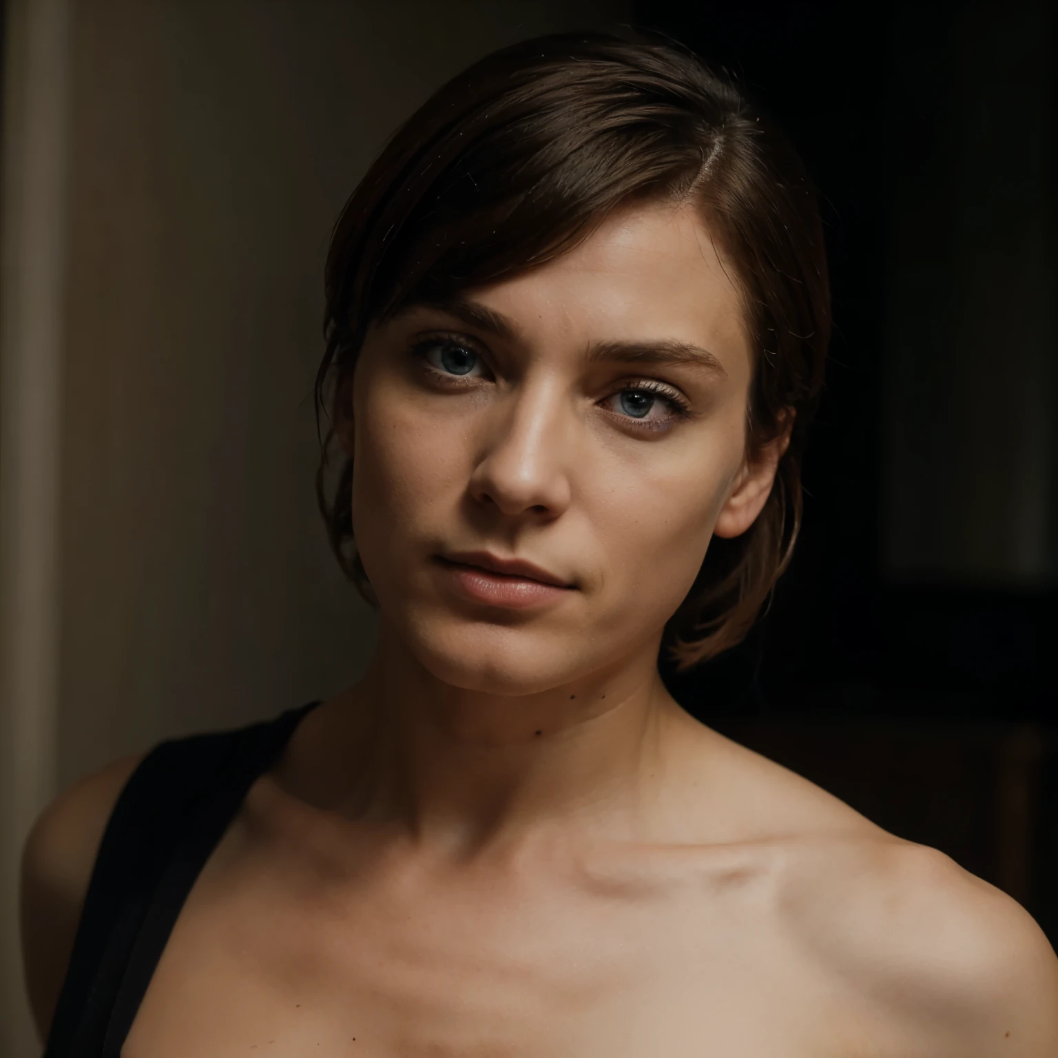 Please create me a male character with blue eyes, who looks similar to Tom Shelby from Peaky Blinders, allerdings etwas mehr deutsch und circa 28 Jahre alt, in Berlin vor dem Berghain ?