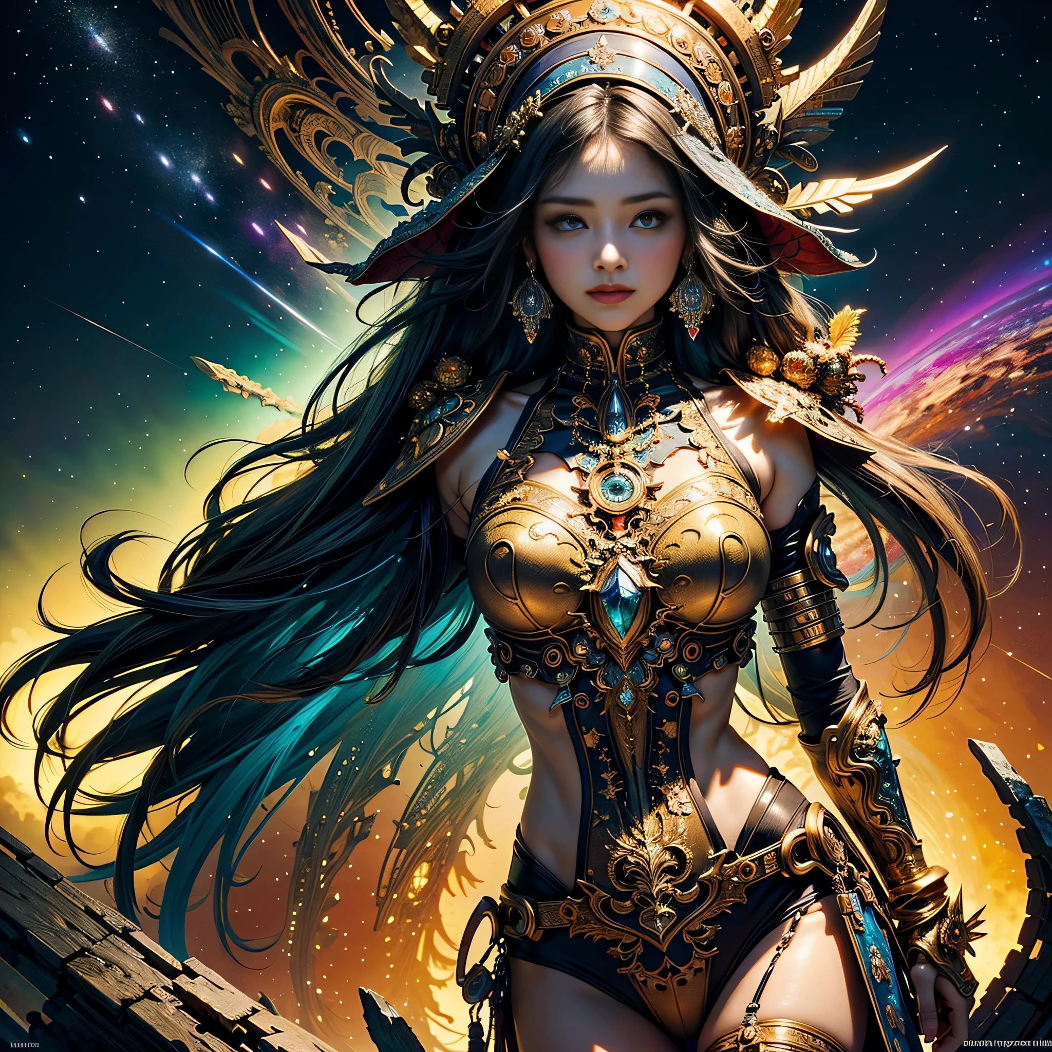 (masterpiece, top quality, best quality, official art, beautiful and aesthetic:1.2), (1girl), extreme detailed,(fractal art:1.3),colorful,highest detailed