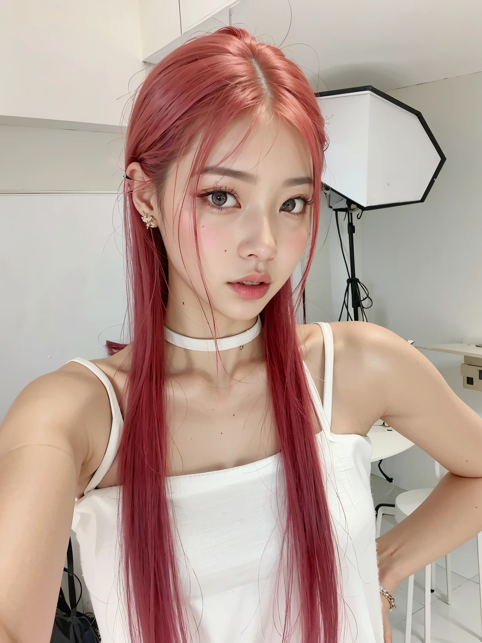 arafed asian woman con cabello rosado and white top posing for a picture, tzuyu de dos veces, parque roseanne de blackpink, jossi de blackpink, portrait of jossi de blackpink, pelo liso rosa, jisoo de blackpink, ulzzang, Jisoo de Blackpink, retrato de jisoo rosa negro, con cabello rosado, Jinyoung Shin, Lalisa Manoban de Blackpink