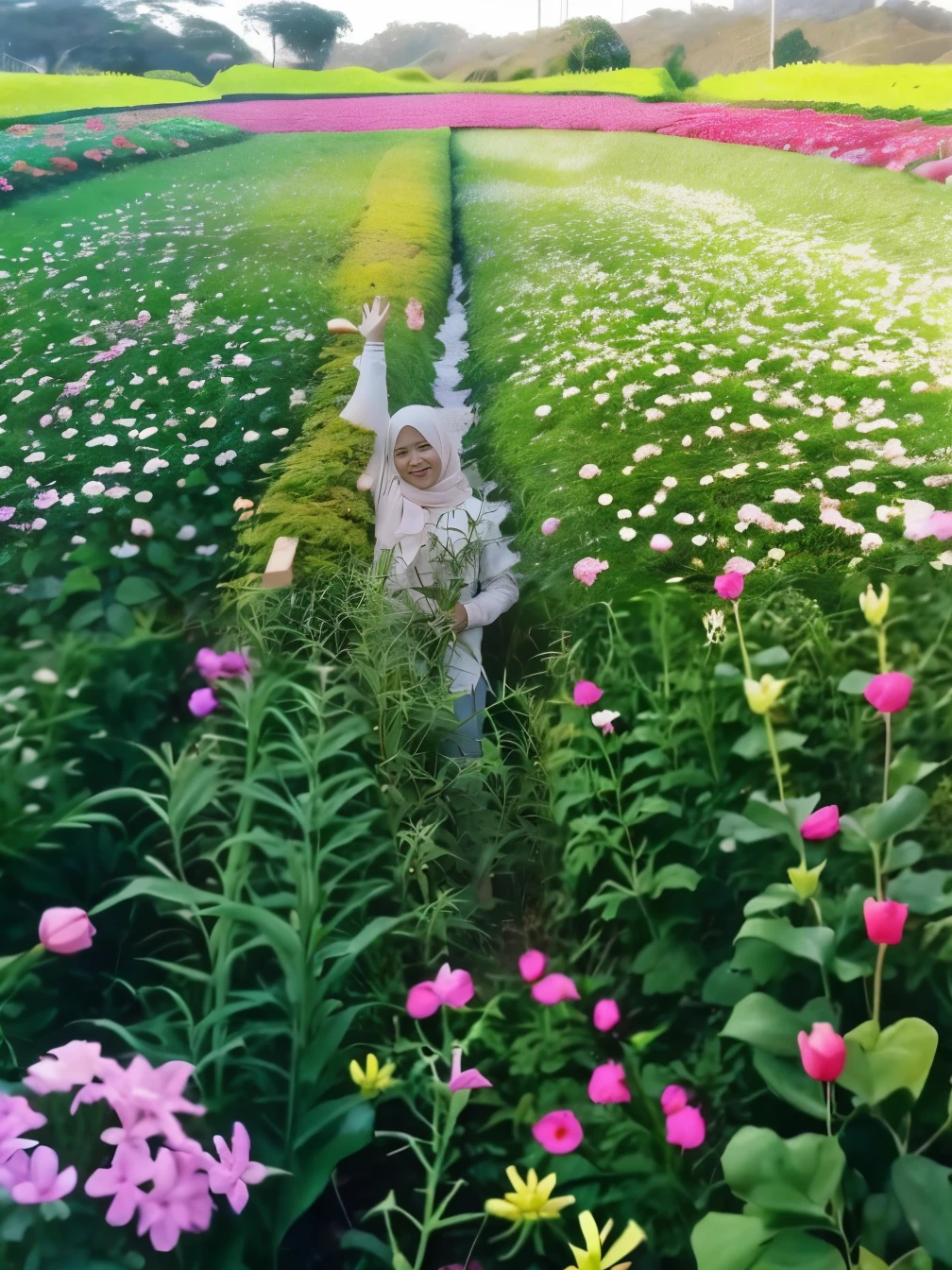kebun bunga yang sangat cantik