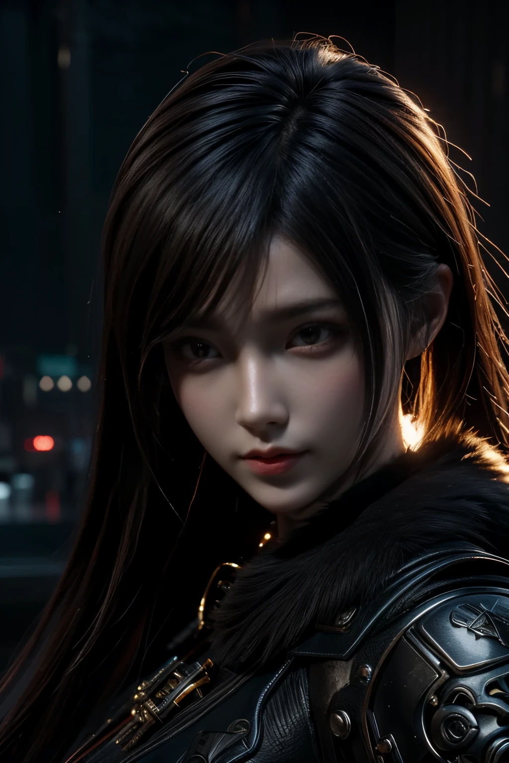 Game art，The best picture quality，Highest resolution，8K，(A bust photograph)，(Portrait:1.5)，(Head close-up)，(Rule of thirds)，Unreal Engine 5 rendering works， (The Girl of the Future)，(Female Warrior)， 
20岁少女，((Hunter))，An eye rich in detail，(Big breasts)，优雅高贵，冷漠，勇敢的，
（Medieval-style fur combat clothing，Glowing magic lines，Fur clothing with rich details），Medieval Lady Knight，Medieval ranger，
拍照姿势，简单背景，Movie lights，Ray tracing，Game CG，((3D Unreal Engine))，oc渲染反射纹