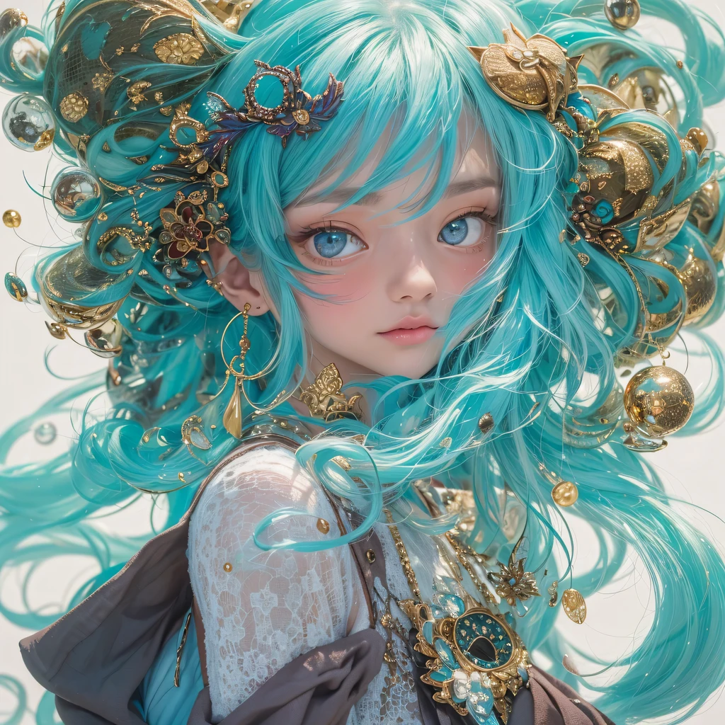 Yellow blue colors,enamel,agate,A flesh-colored world,Blood Blue Maiden 32k(masterpiece,HD,Aoyama Pond,超HD,32k)long flowing bright blue hair,blood pool,Ziddink, a color,grumpy (After greeting), (Linen scarf), fighting stance, looking at the ground, long white hair, Floating bright blue, Fire cloud gold headdress, Chinese long-sleeved gold silk burgundy garment, (Abstract metaverse splash:1.2), White background,Peony flower vitality protector(realistically:1.4),bright purple hair,Smoke on the road,The background is very pure, high resolution, detail, RAW photos, Sharp Re, Nikon D850 film photo by Jefferies Lee 4 Kodak Portra 400 camera F1.6 guns, colorful, Ultra-realistic and vivid textures, dramatic lighting, Unreal Engine Art Station Trend, Sinest 800,一个有着long flowing bright blue hair的女孩,huge colorful bubbles