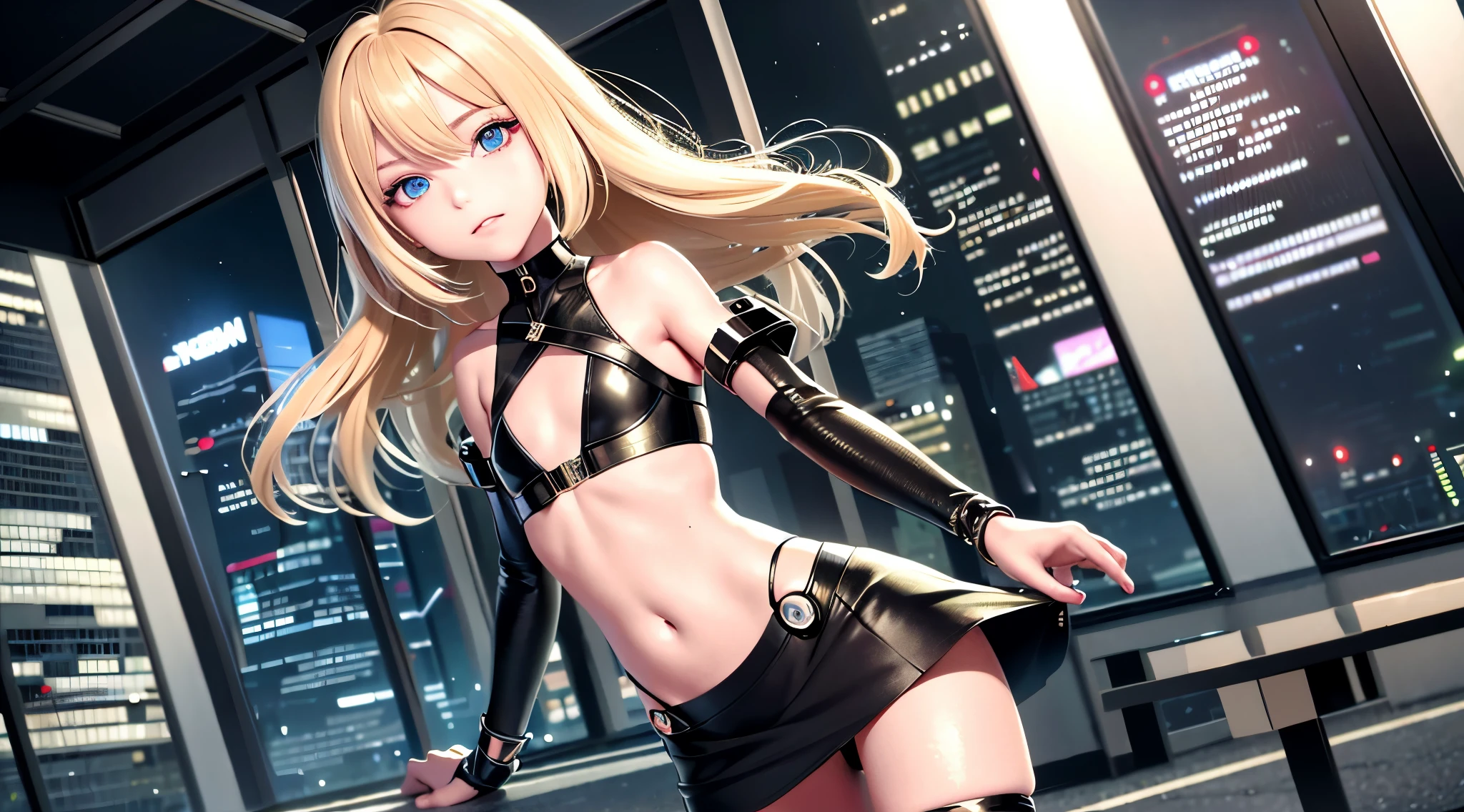 optimum,masterpiece,A high resolution,best qualtiy,hyper HD,super detailing,16k,natomy correct,Beautiful young cyberpunk crossdresser feminine boy,cute face,airline,long eyelasher,Hanging eye corners,White skin,(flat chested),(Slim body),cyberpunk style,((very short skirt)),skimpy revealing feminine clothes, young blonde feminine boy, night city, little prostitute, crossdresser feminine boy, blonde sissy boy, embarrassed, looks you in the eye, childhood friend, (bashfully turned-on), he unexpectedly met you, ( turned-on:1.3), I was crazy about you, I didn't want to be without you, And I lost what I had and now your gone