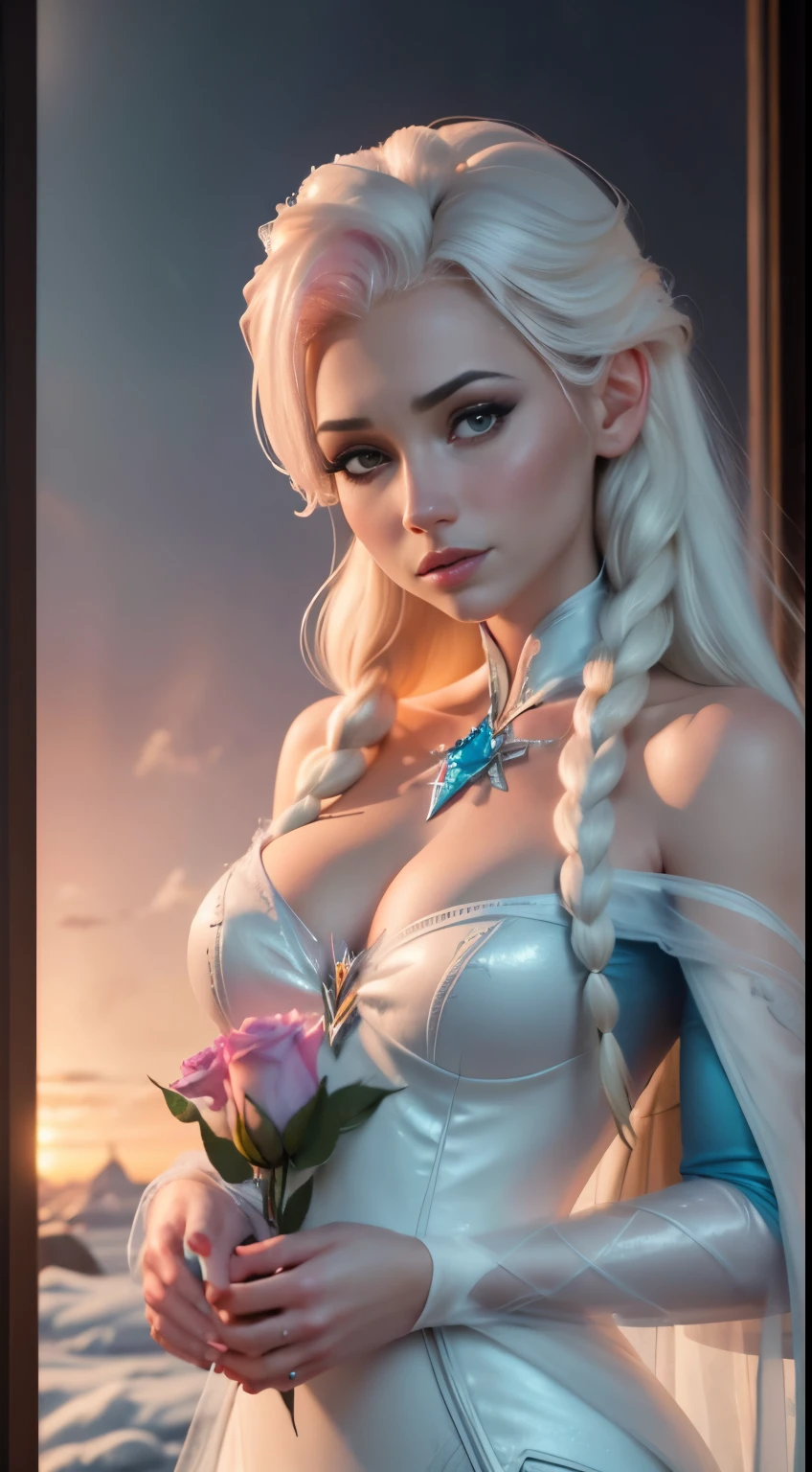 (elsa frozen-rose quartz SU mezclando modelos .) (ultra FUSIÓN) Highly detailed CG unity 8k wallpaper, style shot, complex, high detail, dramatic, highest quality movie still image, very detailed, masterpiece, best quality, character design, Elsa, Elsa from Frozen,Diamante Rosado fusión (( Dark style)), realistic ultra-detailed rendering style, natural light, sharp character design, (hard focus, 8k), (((natural skin texture))), 8k textures, soft cinematic lighting, adobe lightroom, dark room, hdr, Sophisticated, Elegant, Rich Detail, Sharp Focuilm Look) )), Soothing Tones, Detail Frenzy, Intricate Detail, Super Detail, Low Contrast, Soft Film Lighting, Dull Colors, Exposure Blending, HDR, Fade, 35mm, f/1.4, ISO64, f16, 25 sec.