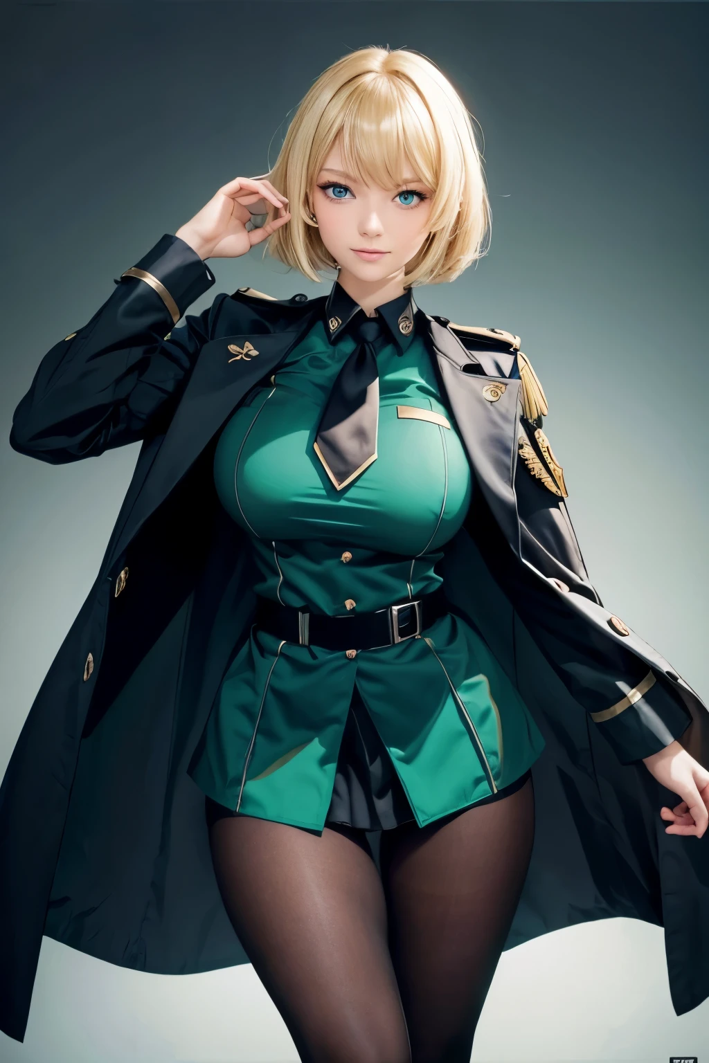 masterpiece, 4k, highquality, highresolution, green eyes, blonde hair